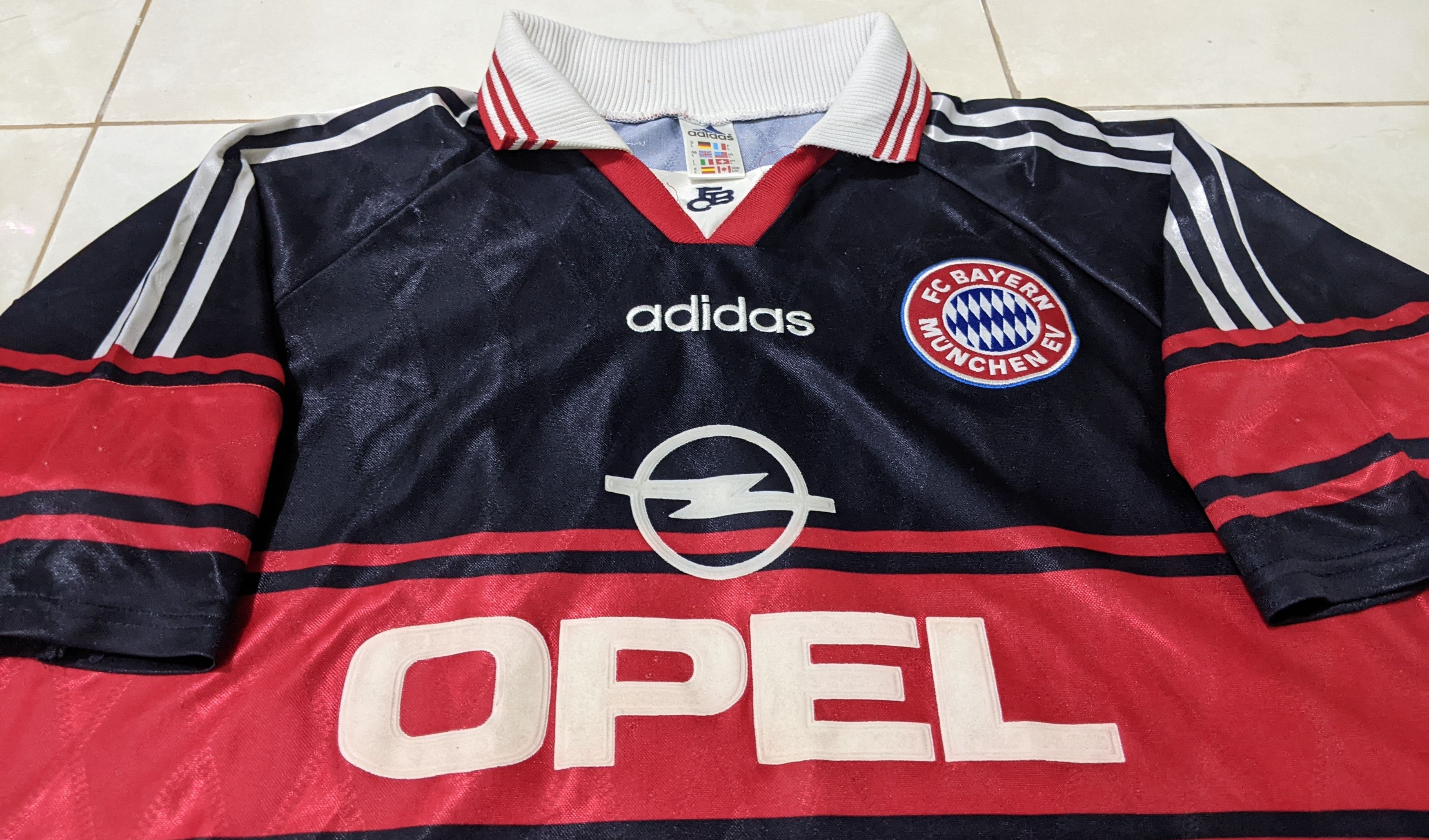 Adidas Bayer Munchen 1997 away janker Jersey football shirt Size US L / EU 52-54 / 3 - 4 Thumbnail
