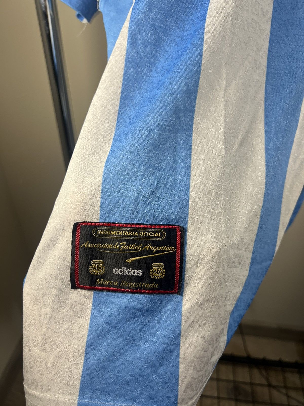 Adidas 1995/96 ARGENTINA HOME SHIRT ADIDAS Size US XS / EU 42 / 0 - 4 Thumbnail