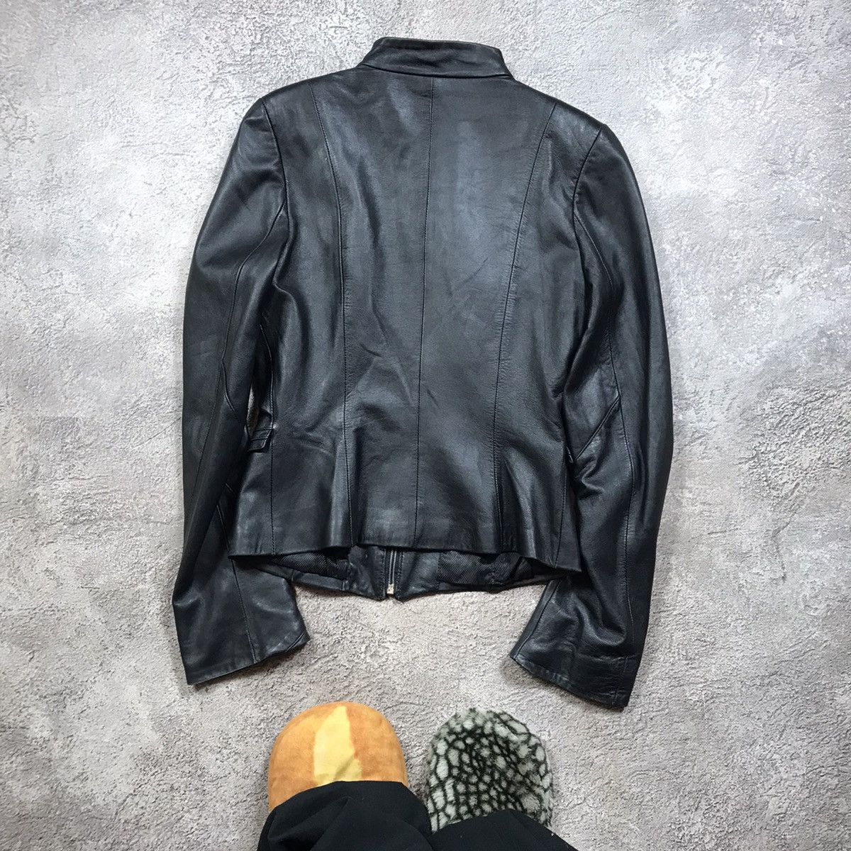 Vintage Vintage 90s Black Moto Leather Jacket Streetwear Y2K Logo M Size M / US 6-8 / IT 42-44 - 6 Thumbnail