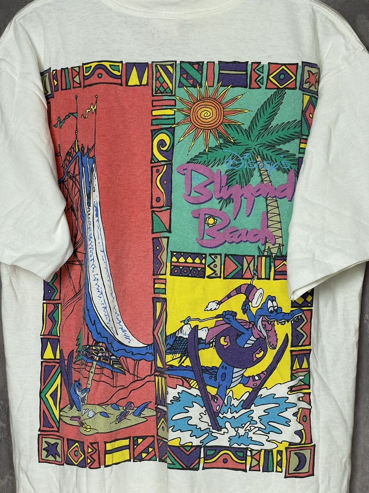 Band Tees × Disney × Vintage Rare Vintage 90s Movie Mickey Mouse Beach Summer T-Shirt🔥 Size US M / EU 48-50 / 2 - 7 Thumbnail