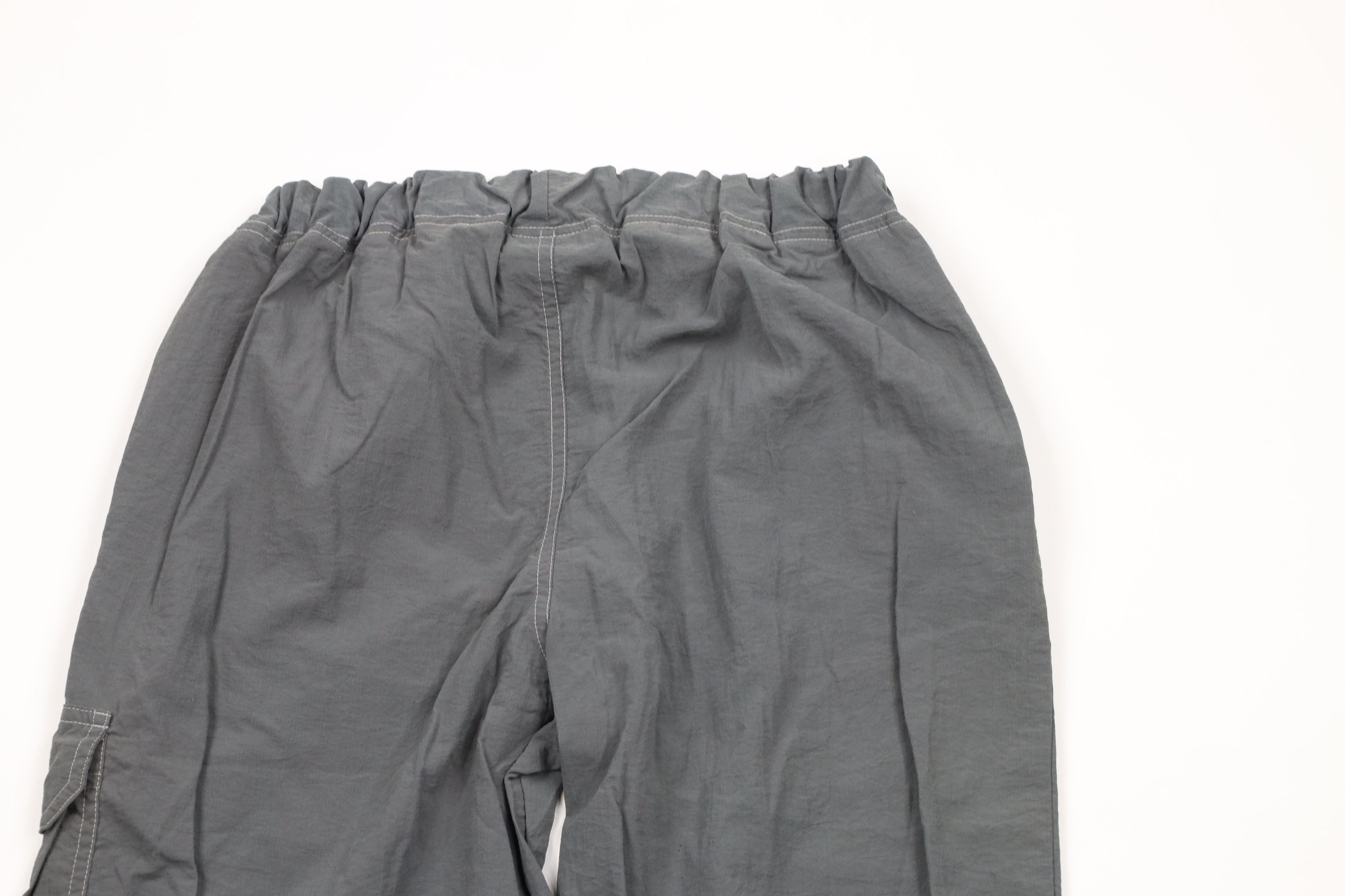 Vintage Vintage 90s Streetwear Double Knee Belted Flared Pants Gray Size US 34 / EU 50 - 10 Thumbnail