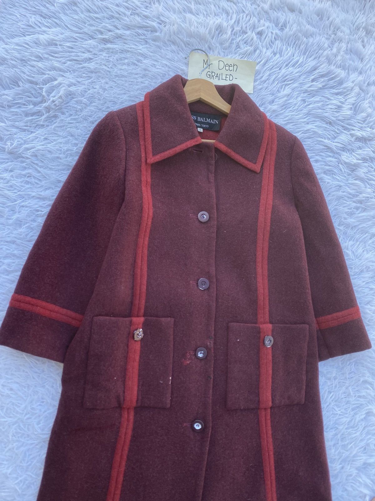Balmain Rare Vintage 90s Swiss Balmain Wool Jacket Size M / US 6-8 / IT 42-44 - 6 Thumbnail