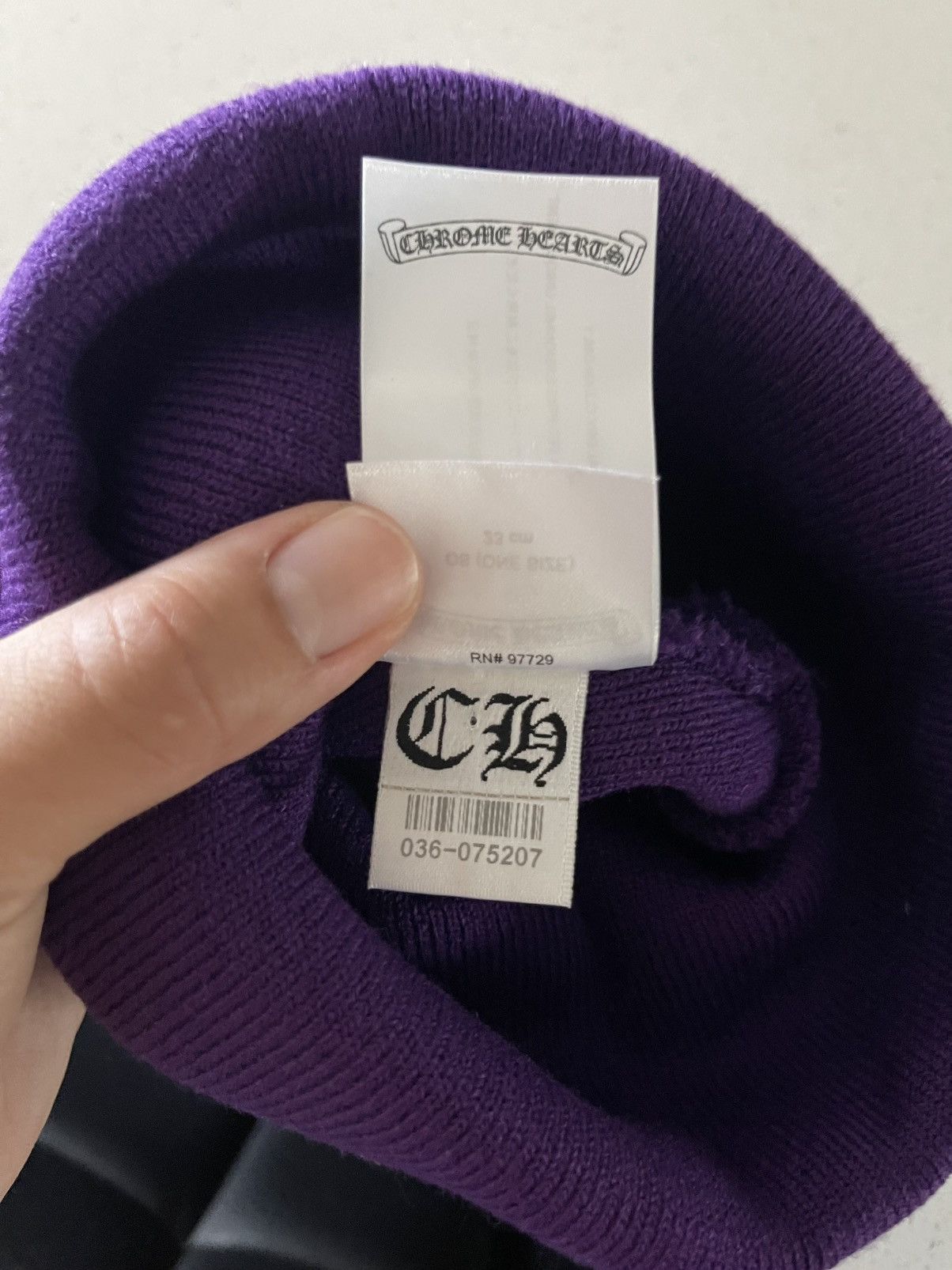 Chrome Hearts Chrome Hearts Purple Red Watch Cap Size ONE SIZE - 4 Thumbnail