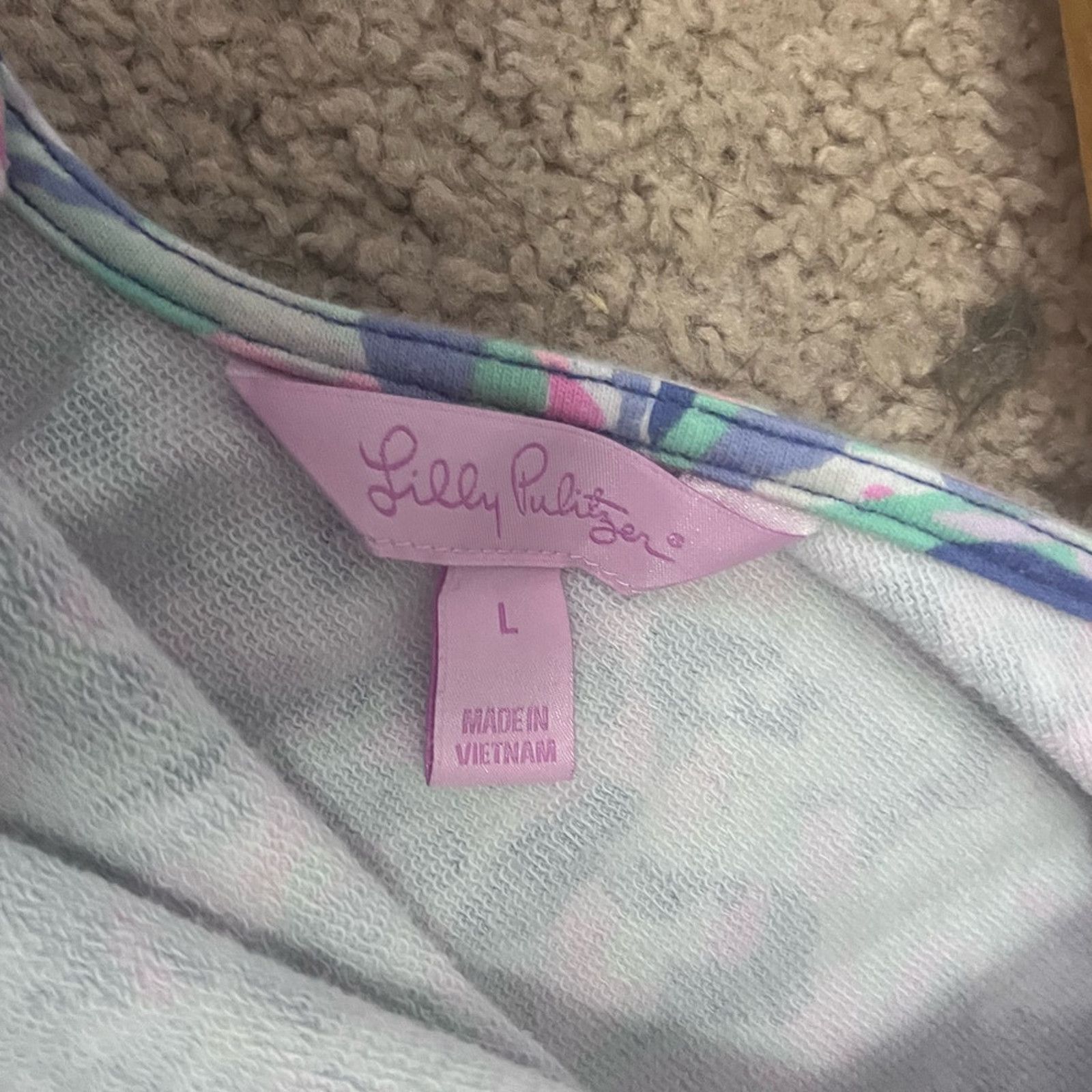 Lilly Pulitzer Women's Lilly Pulitzer Celia Terry Cloth Mini Dress L Size L / US 10 / IT 46 - 5 Thumbnail
