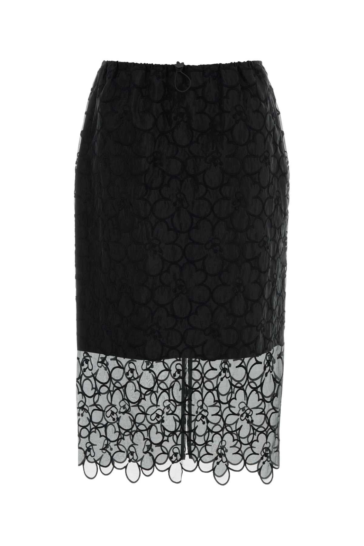 Cecilie Bahnsen Black Cotton Blend Bria Skirt Size 27" / US 4 / IT 40 - 1 Thumbnail