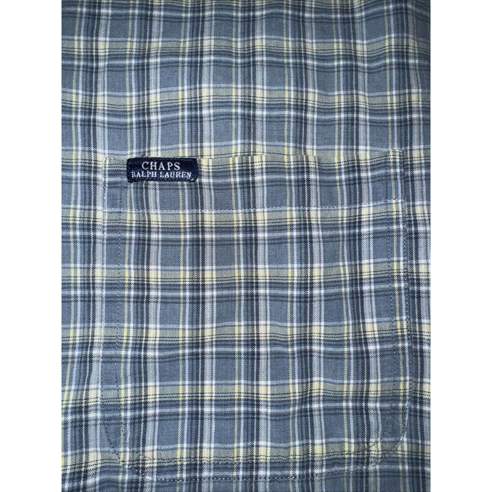 Chaps VNT Chaps Ralph Lauren Plaid Short Sleeve Shirt Blue L 25x30 Size US L / EU 52-54 / 3 - 2 Thumbnail