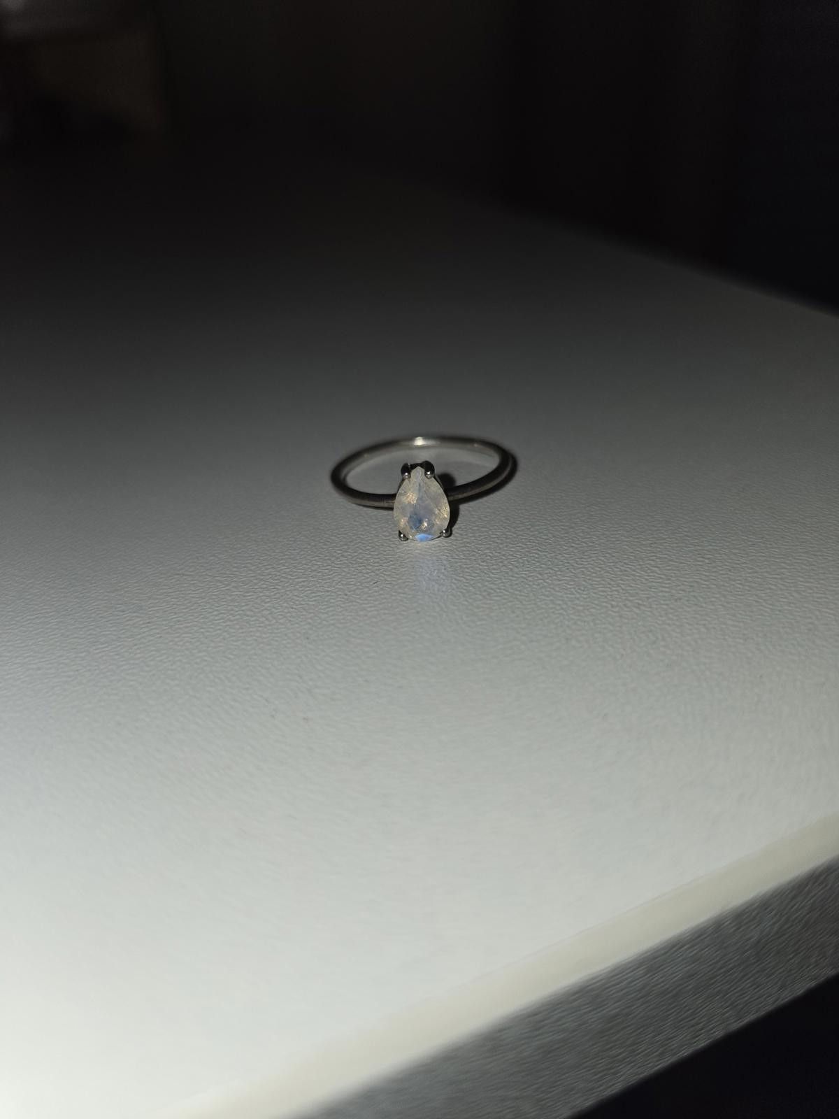 Free People Silver Moonstone Ring Size ONE SIZE - 1 Thumbnail