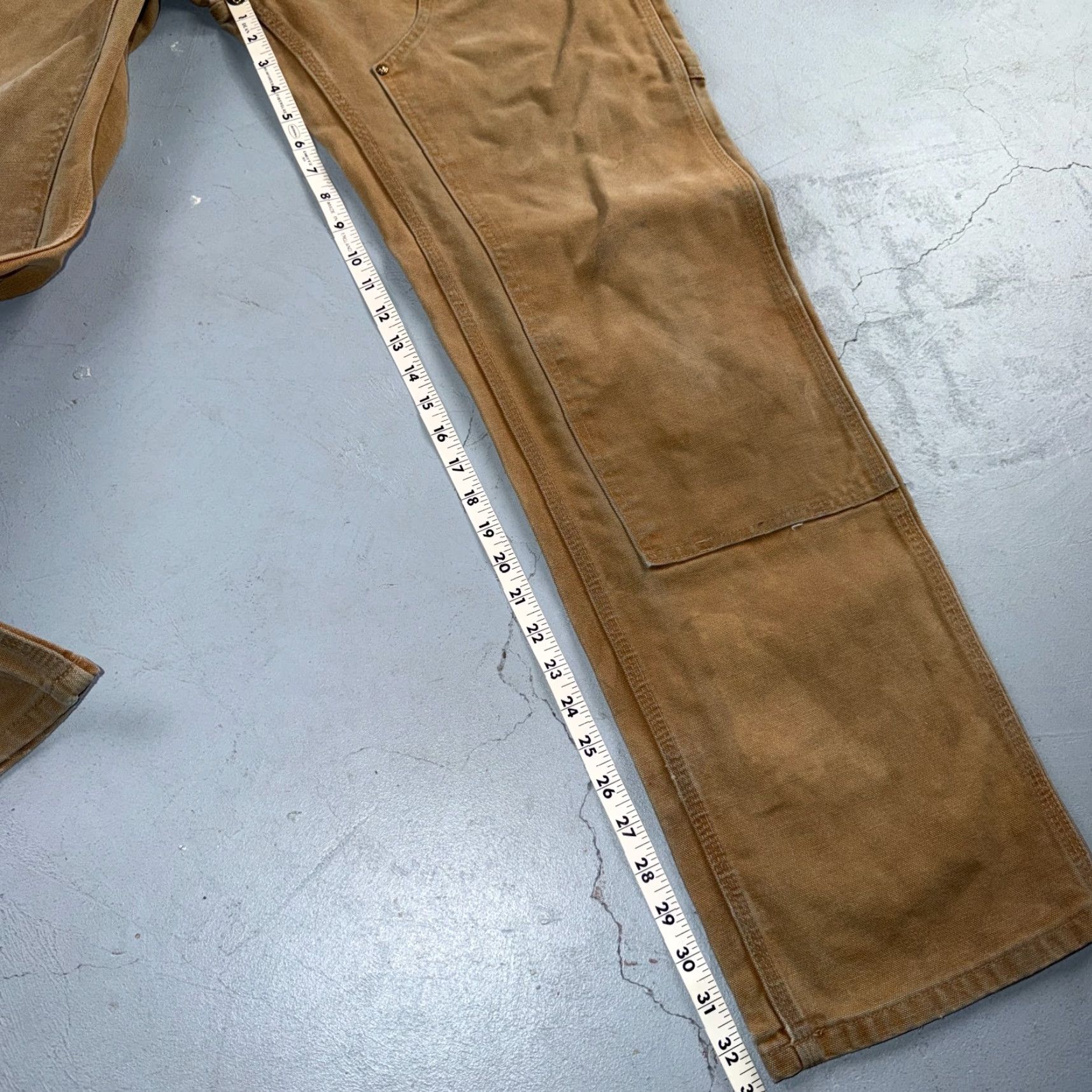 Carhartt VINTAGE Carhartt Pants Carpenter 5-Pocket Brown 32x34 Regular Straight US Banner Theme USA Mens B01 BLK Size US 32 / EU 48 - 5 Thumbnail