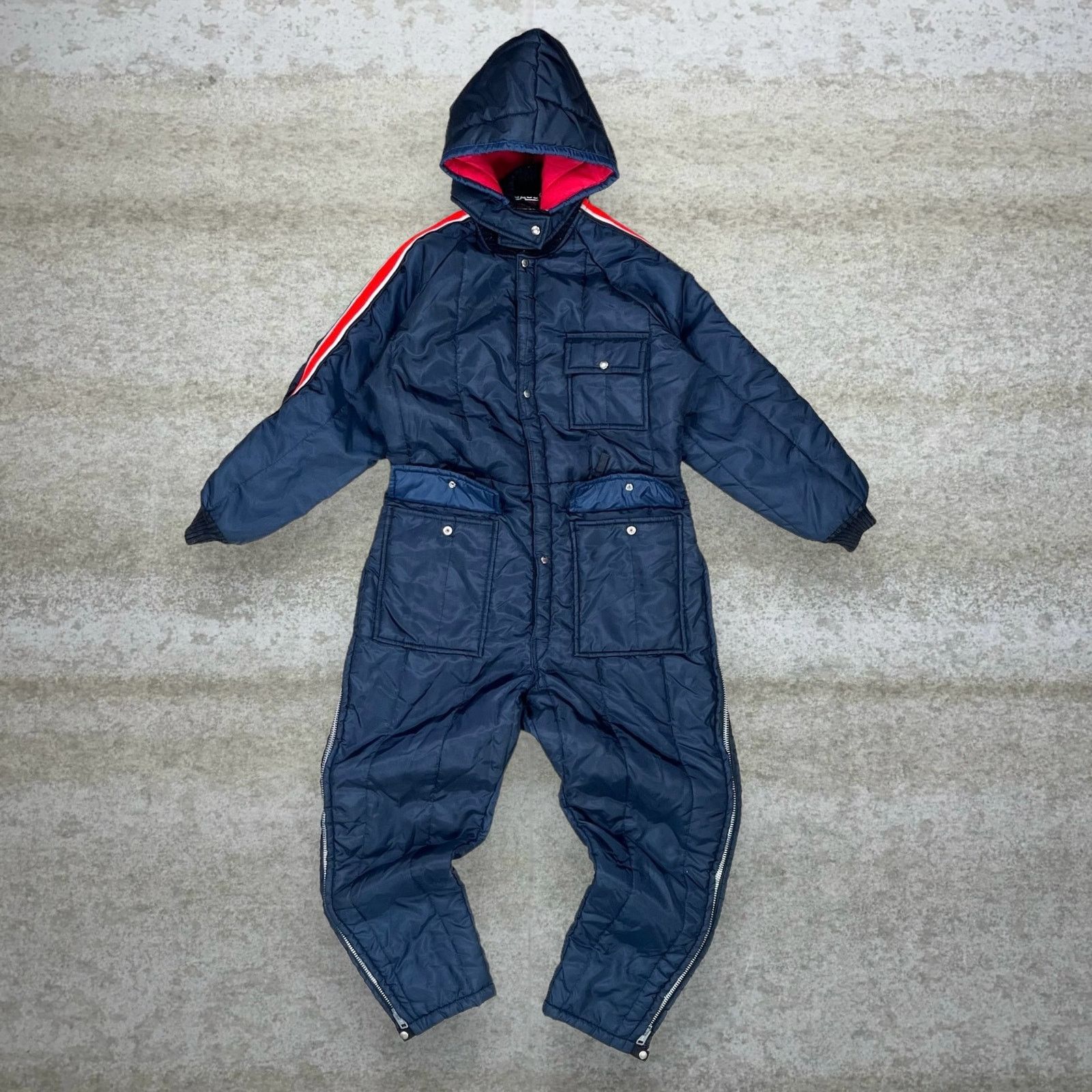 Vintage True Vintage 60s Daco Snowsuit 34x28 Navy Blue Coveralls Size US 34 / EU 50 - 1 Thumbnail