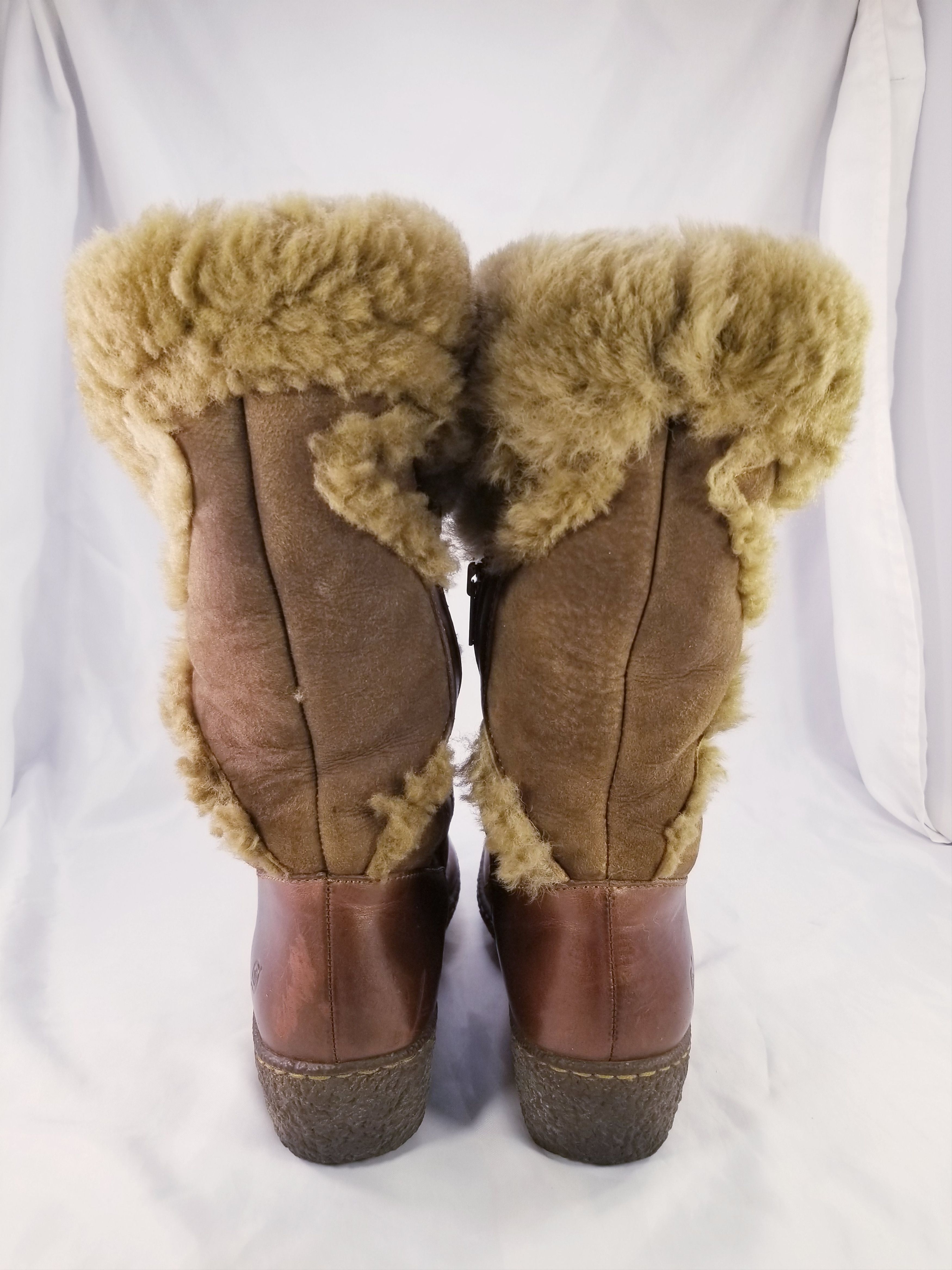 Born SHEARLING SHEEPSKIN WINTER WEDGES PLATFORM Size US 9 / IT 39 - 5 Thumbnail
