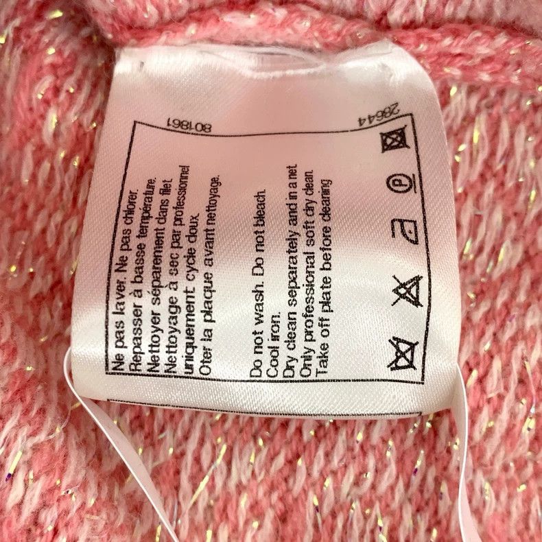 Chanel ChanelGemstone-decorated round-neck pink jacquart cashmere Size M / US 6-8 / IT 42-44 - 8 Thumbnail