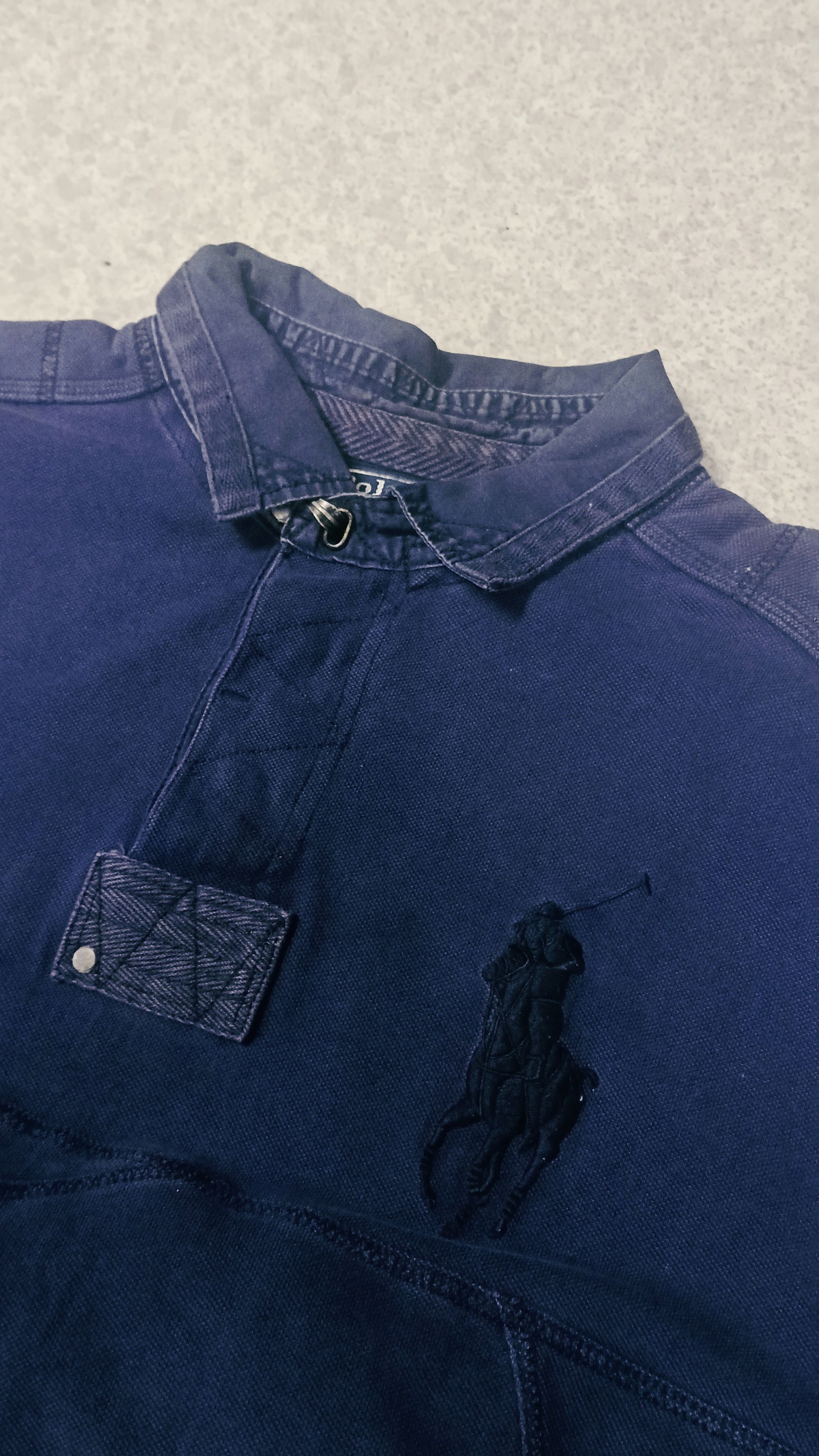 Polo Ralph Lauren × Vintage Vintage Faded Polo Ralph Lauren Long Sleeve Polo Size US XL / EU 56 / 4 - 3 Thumbnail