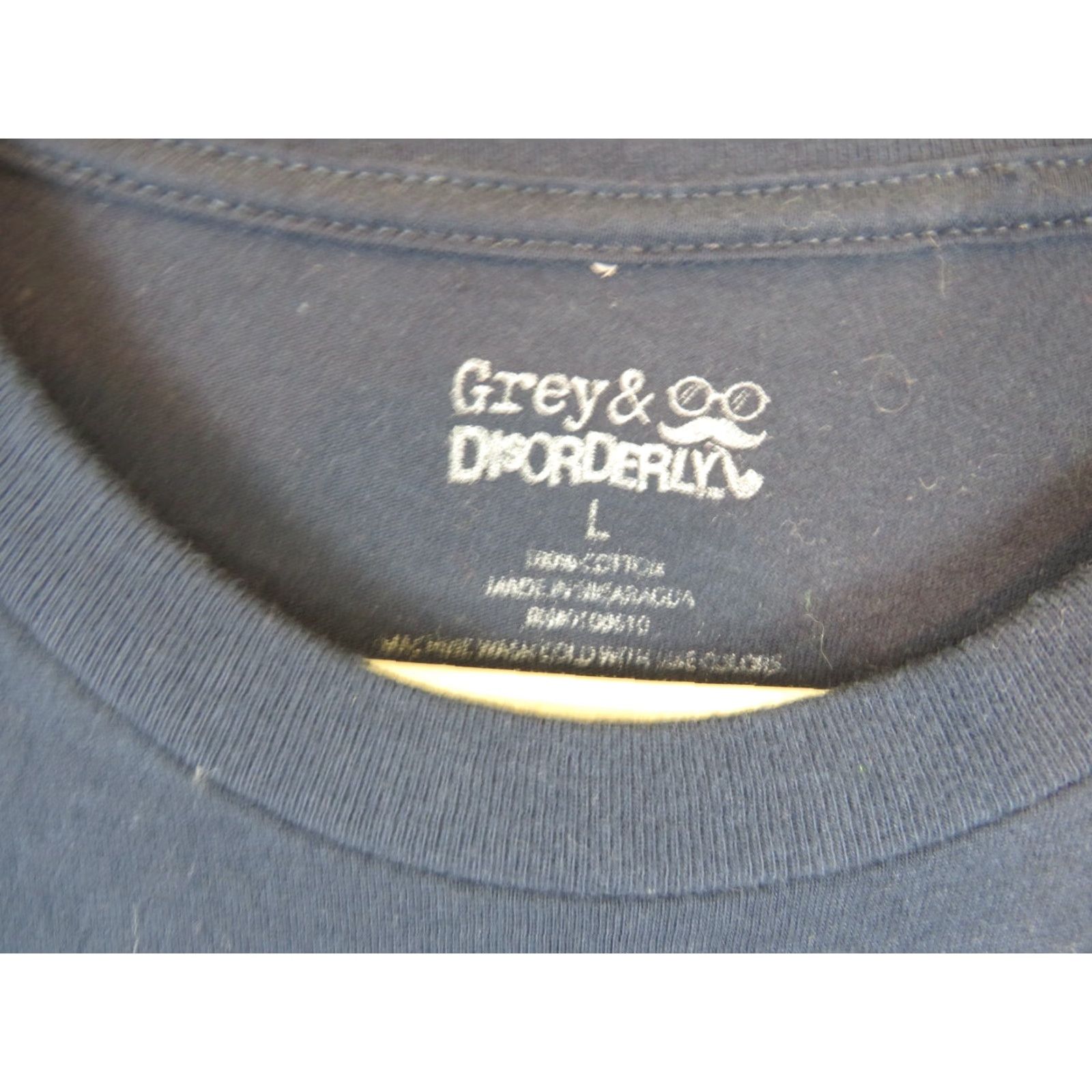 Vintage Vintage Grey and Disorderly T-Shirt Mens L Black Crew Neck Short Sleeve Graphic Print 1900-Current Size US L / EU 52-54 / 3 - 4 Thumbnail