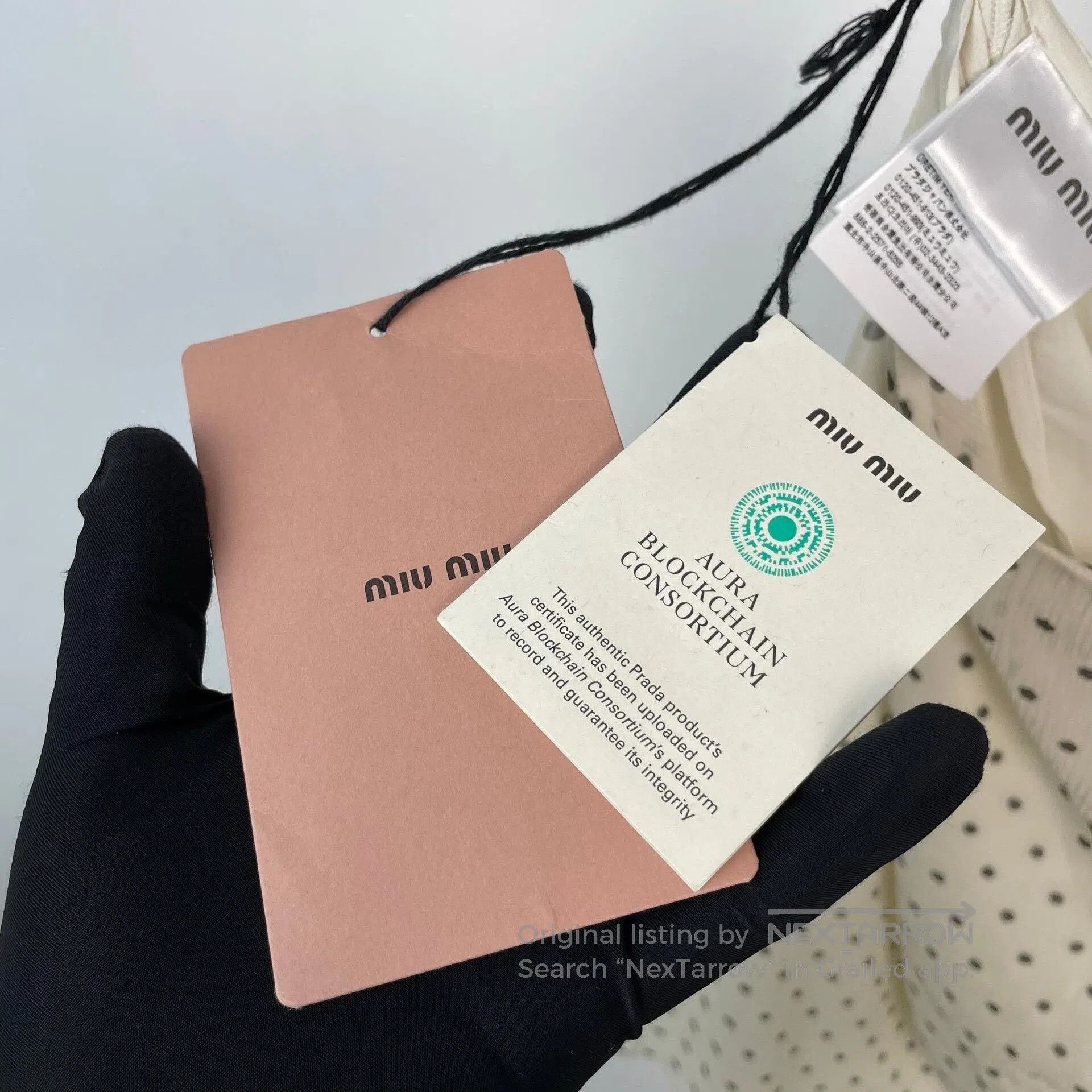 Miu Miu Miumiu Silk Polka Dot Skirt. Size 37" - 2 Thumbnail