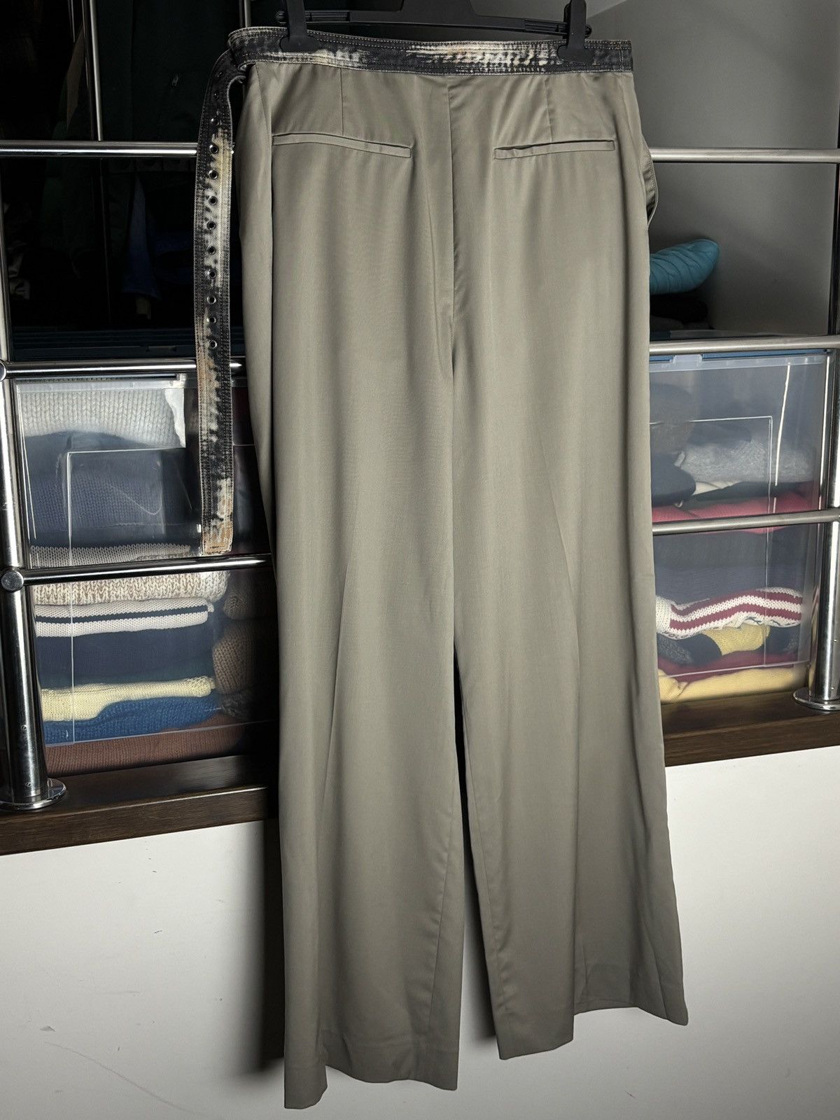 Acne Studios Acne Studios Super 100’S Wool Baggy Belted Sample Pants Rare Size US 34 / EU 50 - 6 Thumbnail
