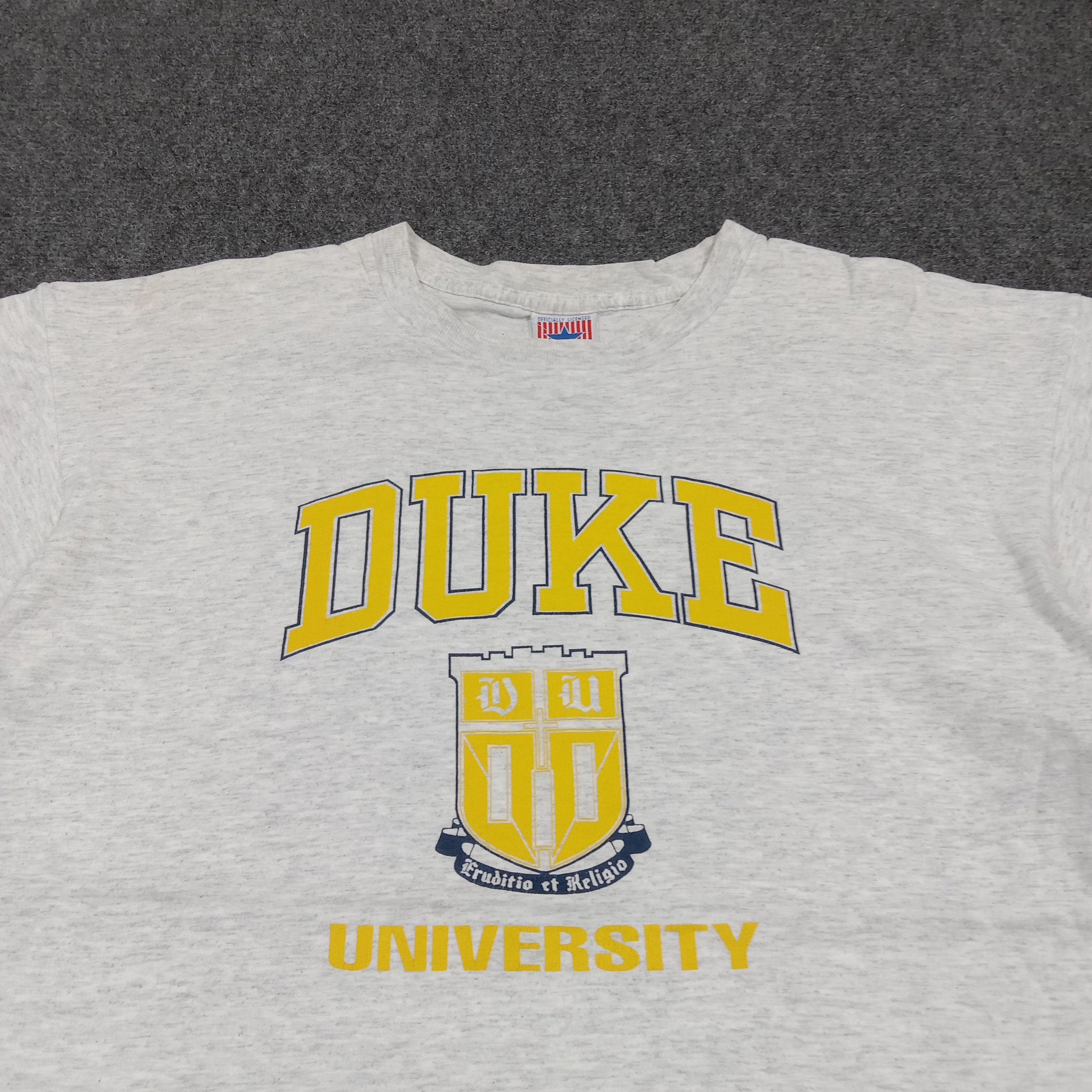 Vintage 90's Duke University USA Single Stitch Tshirt C285N10 Size US L / EU 52-54 / 3 - 2 Thumbnail