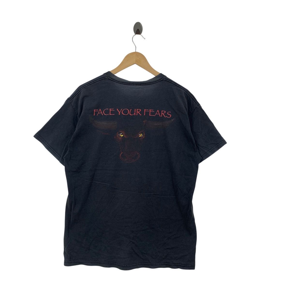Vintage Vintage COWBOY BRAND Face Your Fears Bull Graphic Backhit Size US L / EU 52-54 / 3 - 7 Thumbnail