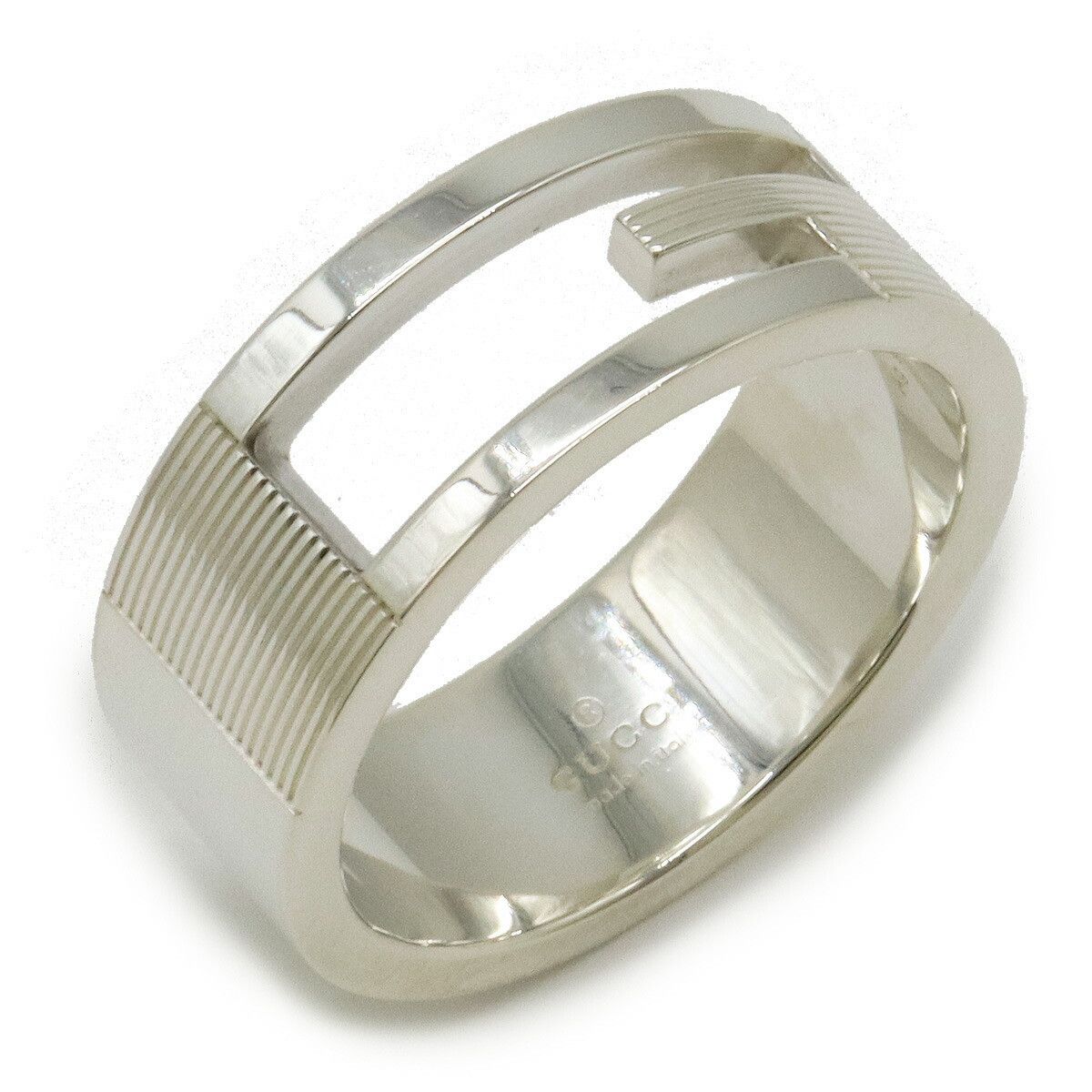 Gucci Gucci Gucci Branded G Open Ring Ag925 Silver Metal Ring 03266109840 in Pristine Condition Size ONE SIZE - 1 Thumbnail