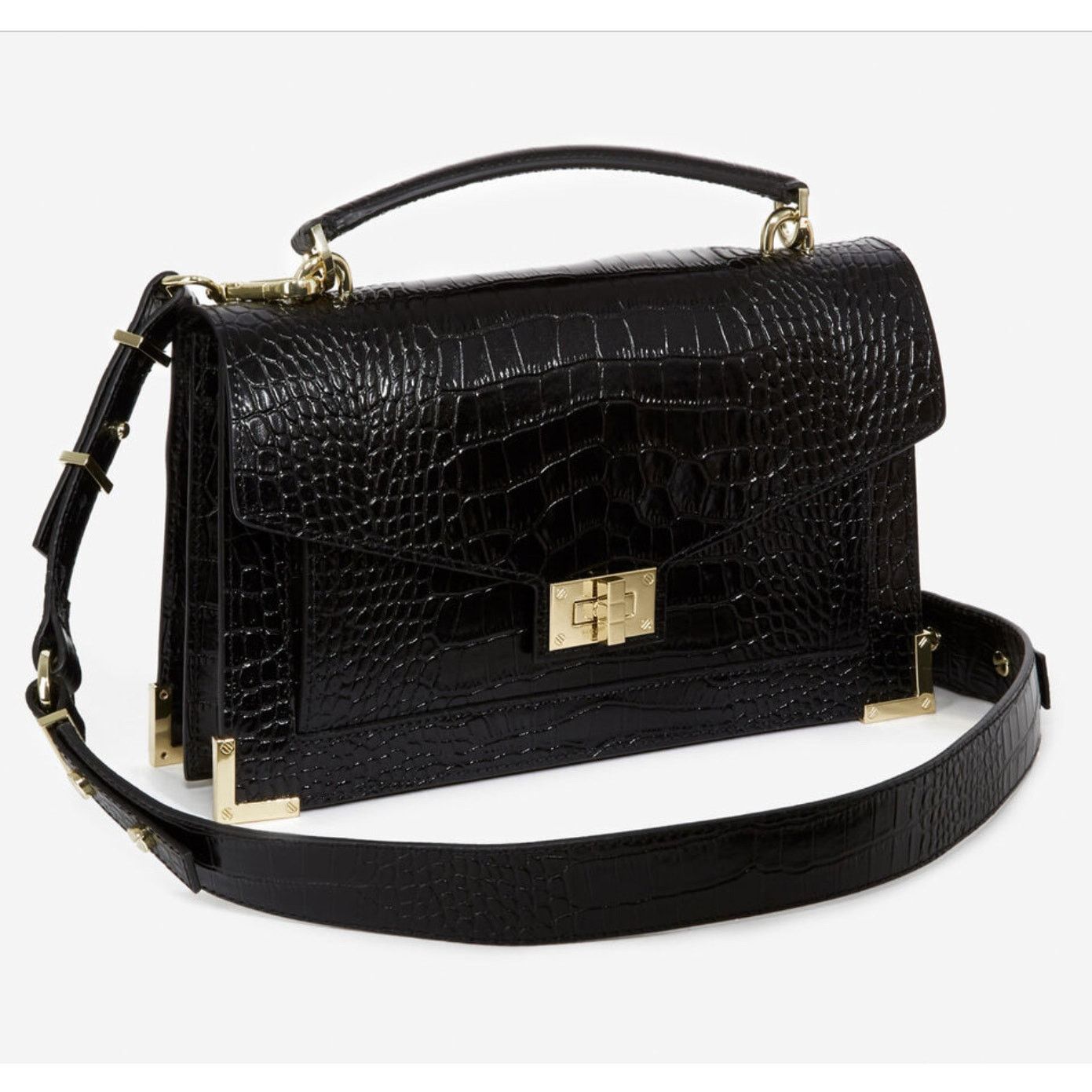 The Kooples NWT The Kooples Emily Embossed Black Med Crossbody Bag $545 Size ONE SIZE - 2 Thumbnail