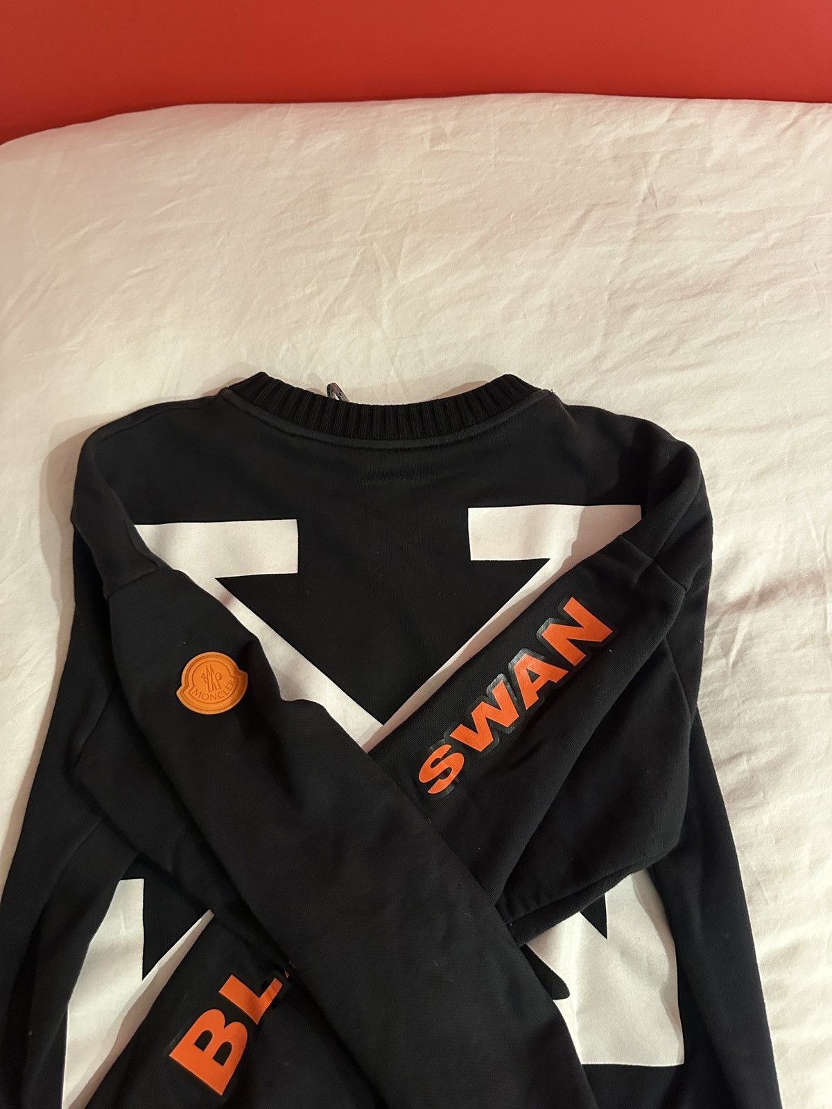 Moncler × Off-White Moncler x Off-White Black Swan Crew Sweat Size US S / EU 44-46 / 1 - 4 Thumbnail