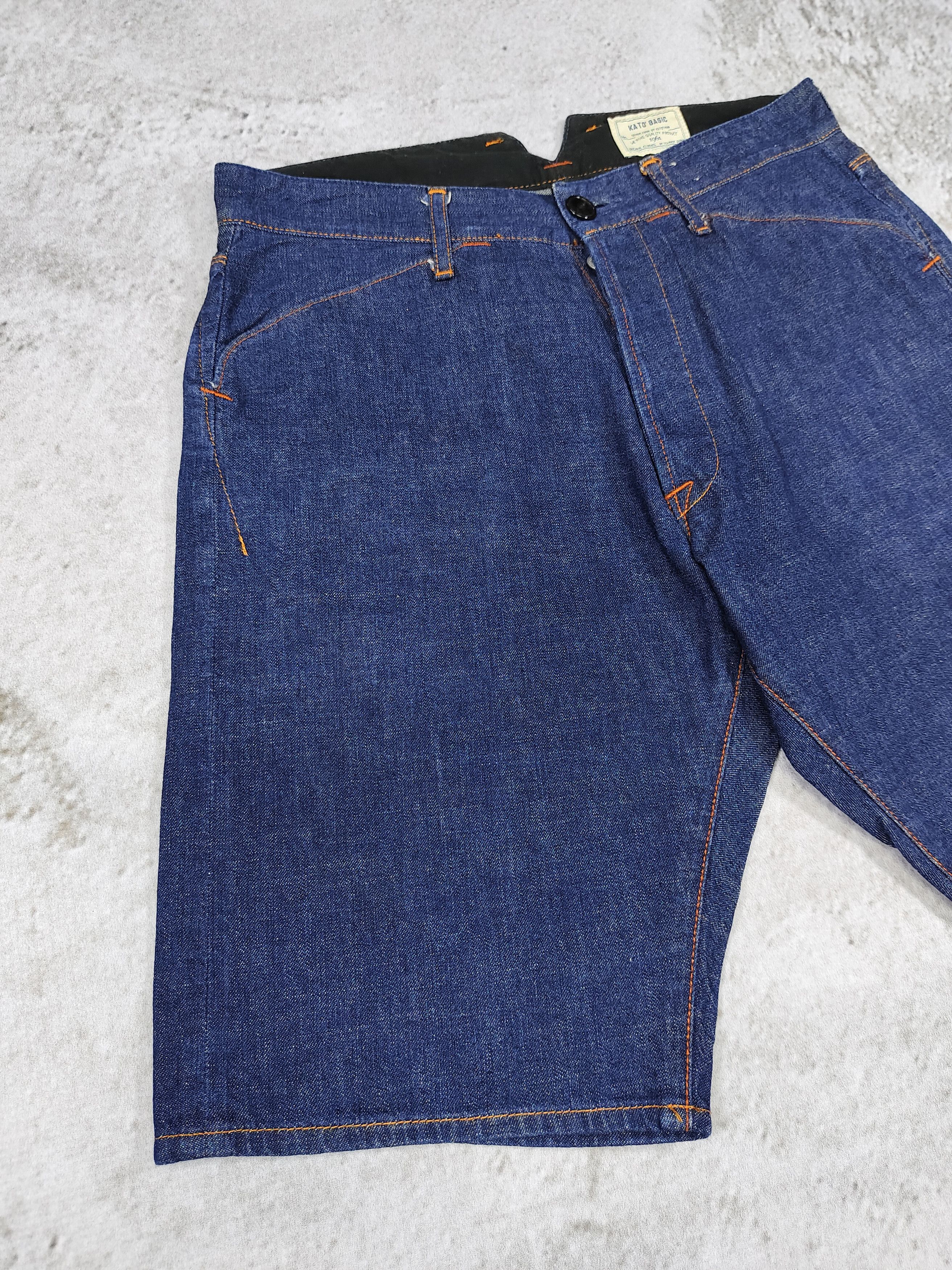 Hiroshi Kato 00s KATO’ BASIC- Asymmetric Pocket Engineered Denim Shorts Size US 29 - 7 Thumbnail