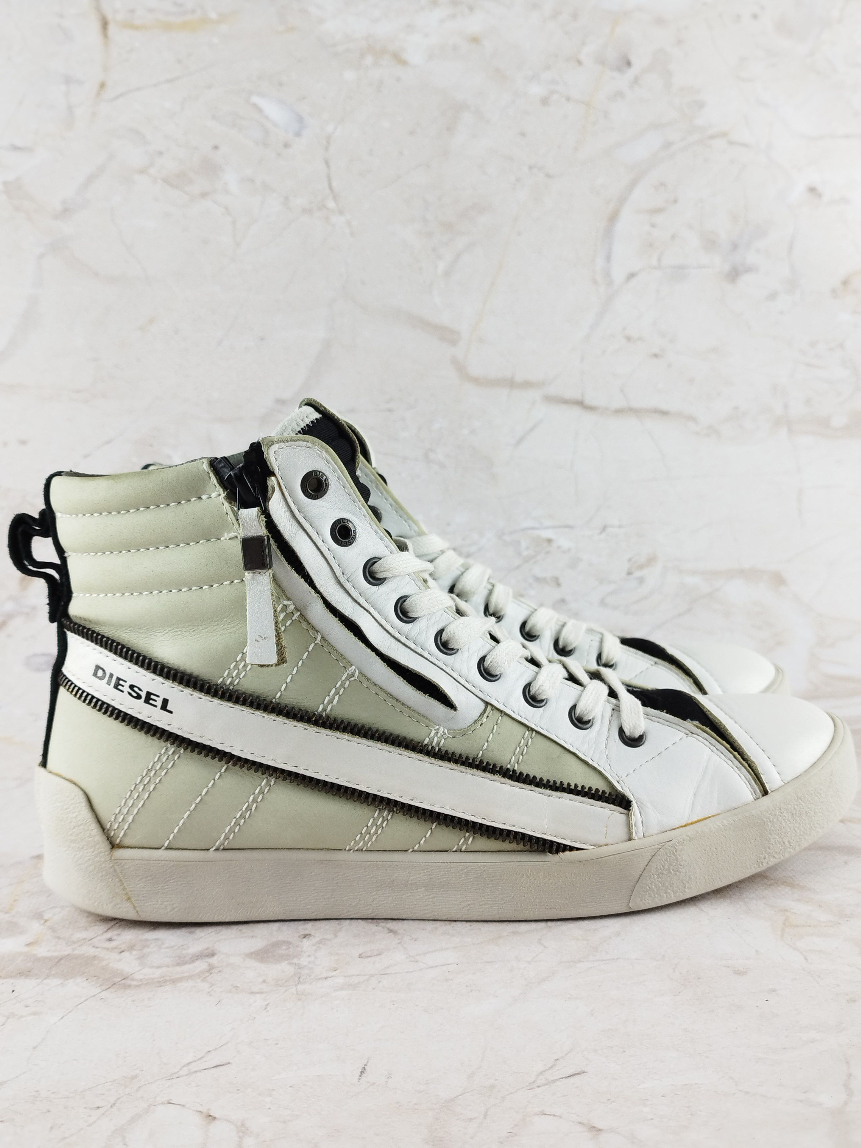 Diesel Diesel D-string High Trainers leather side zip Size US 9 / EU 42 - 2 Thumbnail