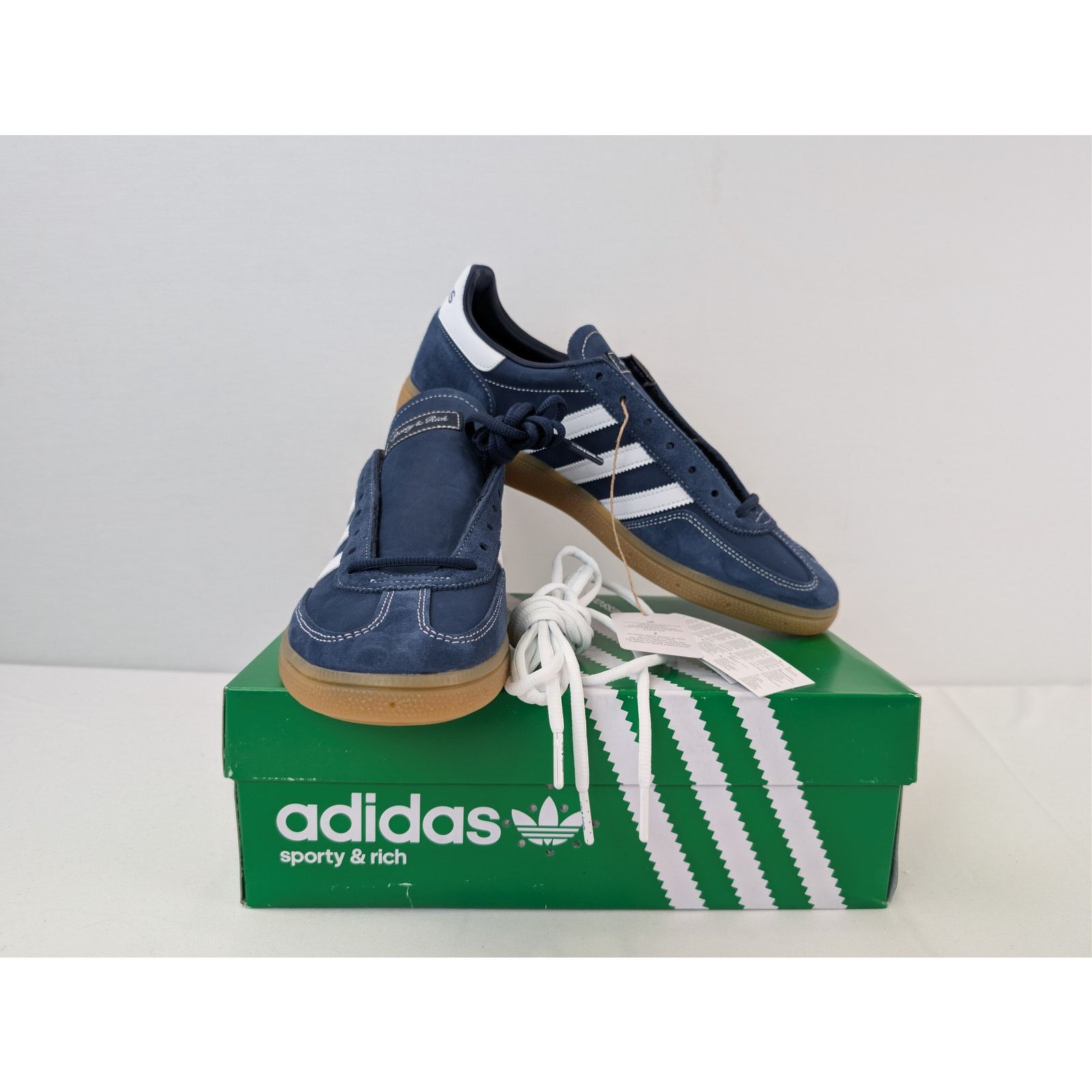 Adidas × Sporty & Rich o1rshd1 Handball Spezial x Sporty & Rich sneakers Beige/Blue Size US 11.5 / EU 44-45 - 18 Thumbnail