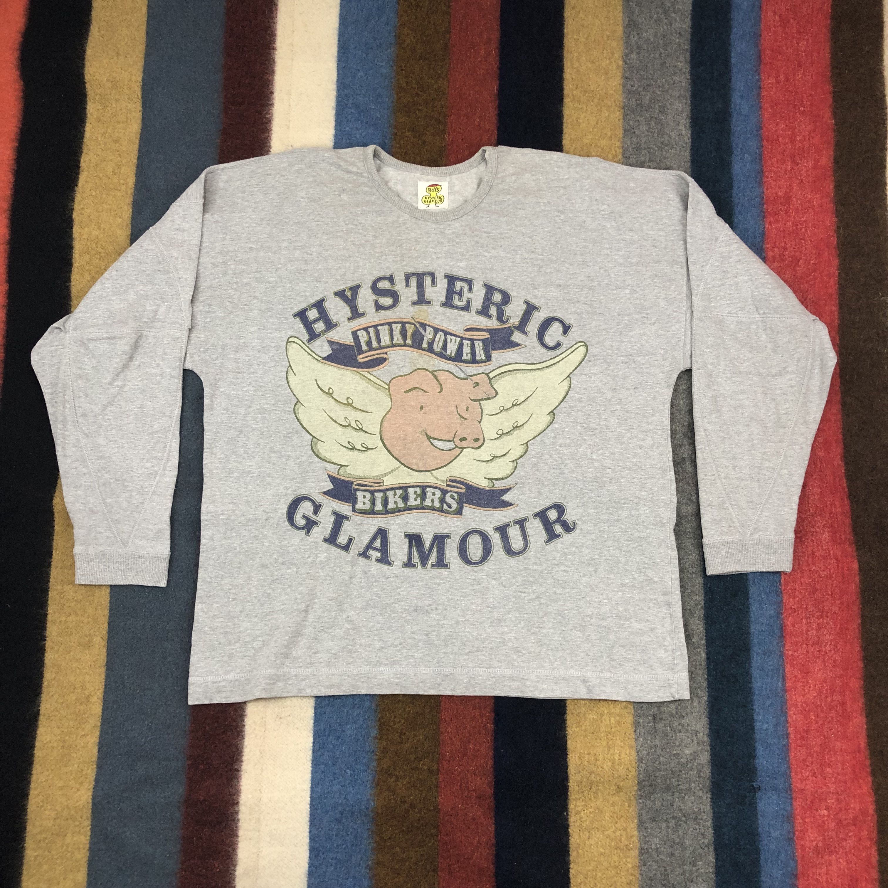 Hysteric Glamour Early 90s Vintage PINKY POWER BIKERS Sweatshirt #1685/05 Size US XL / EU 56 / 4 - 1 Thumbnail