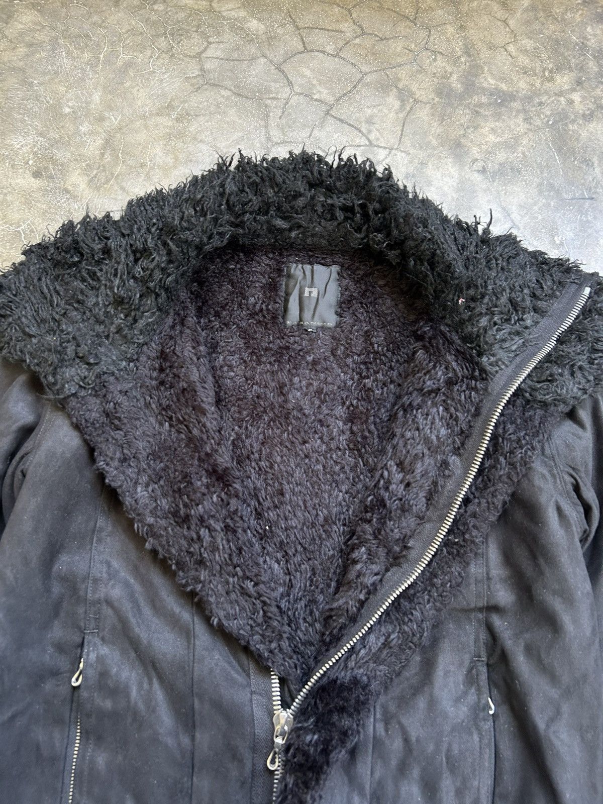 Japanese Brand 2000s Paranoid Black Fur Collar Jacket Size US S / EU 44-46 / 1 - 4 Thumbnail
