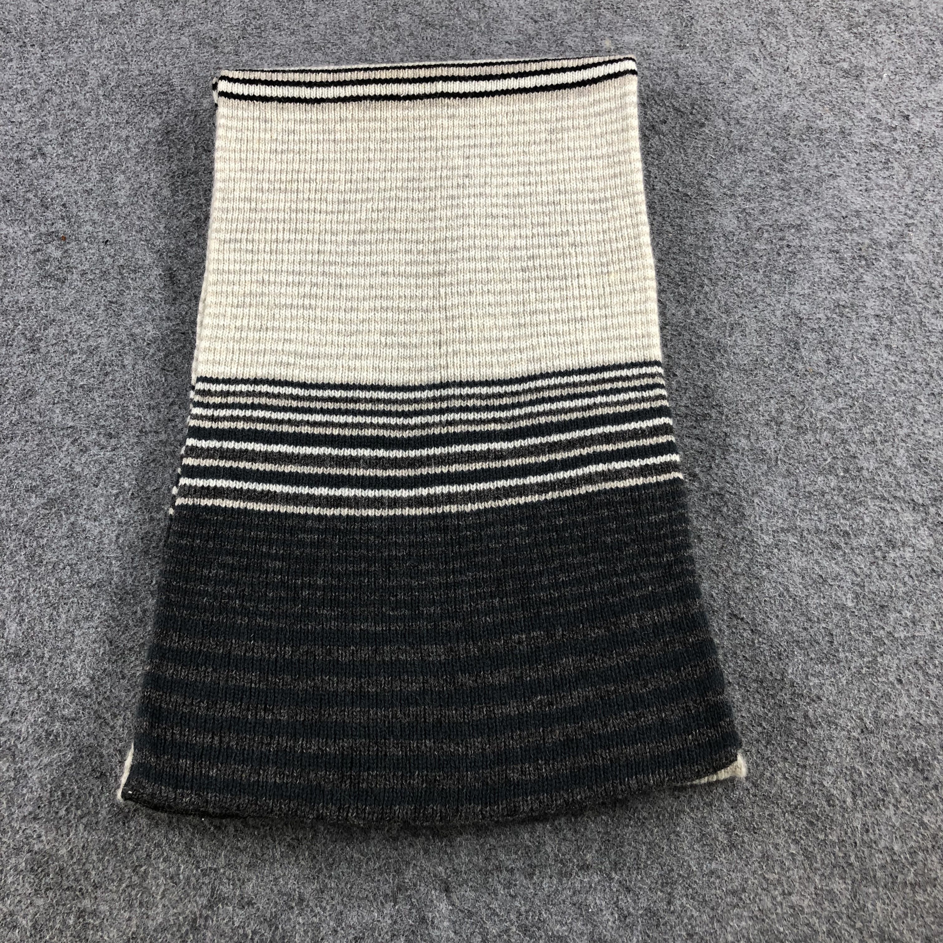 J.Crew J . Crew Striped Wool Scarf Muffler V618 Size ONE SIZE - 2 Thumbnail