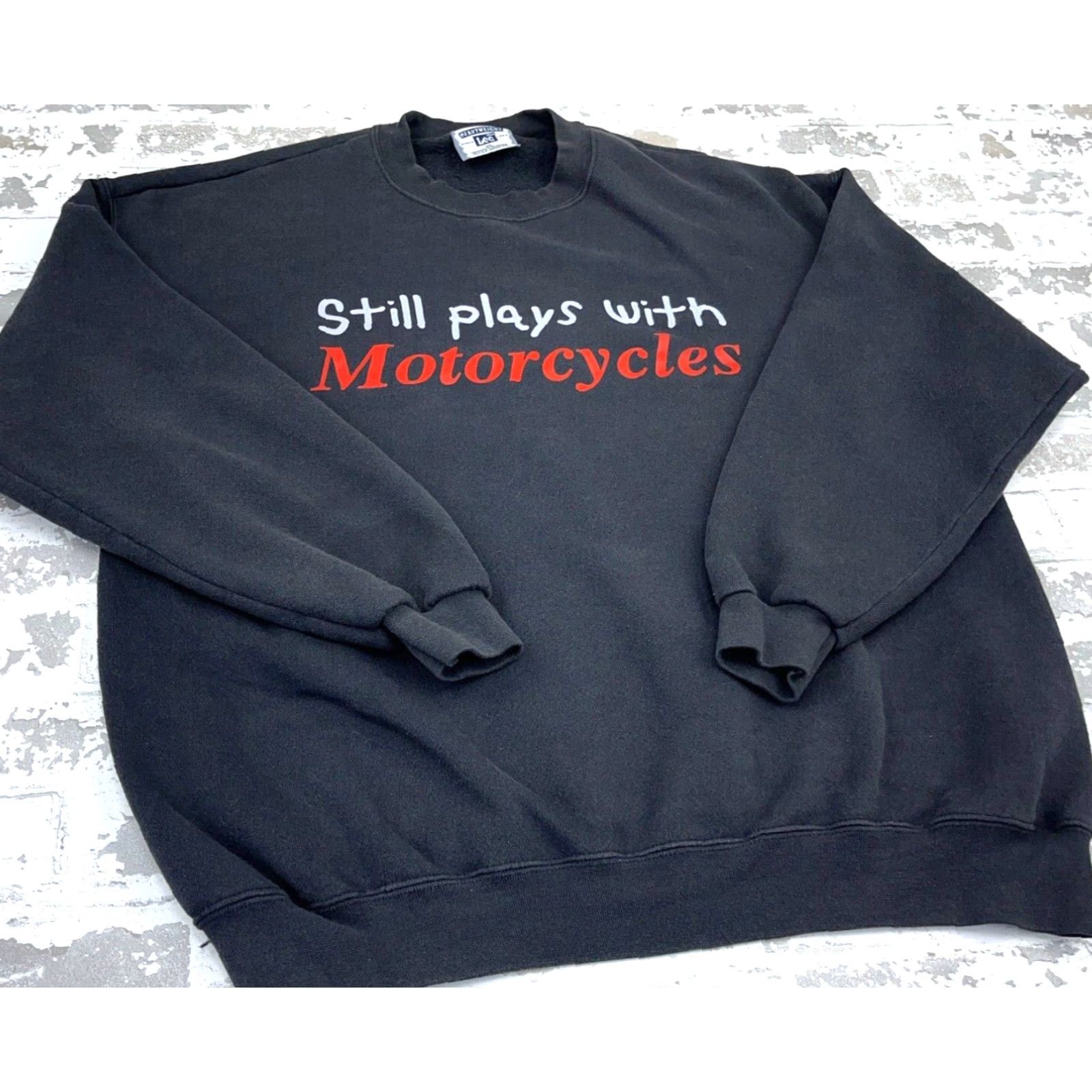 Lee VINTAGE Lee Sweatshirt Men XL Black Crew Neck Pullover Logo Graphic 90s Classic Grunge Retro Cycling Gym & Training Boys Mens Adults? Size US XL / EU 56 / 4 - 3 Thumbnail
