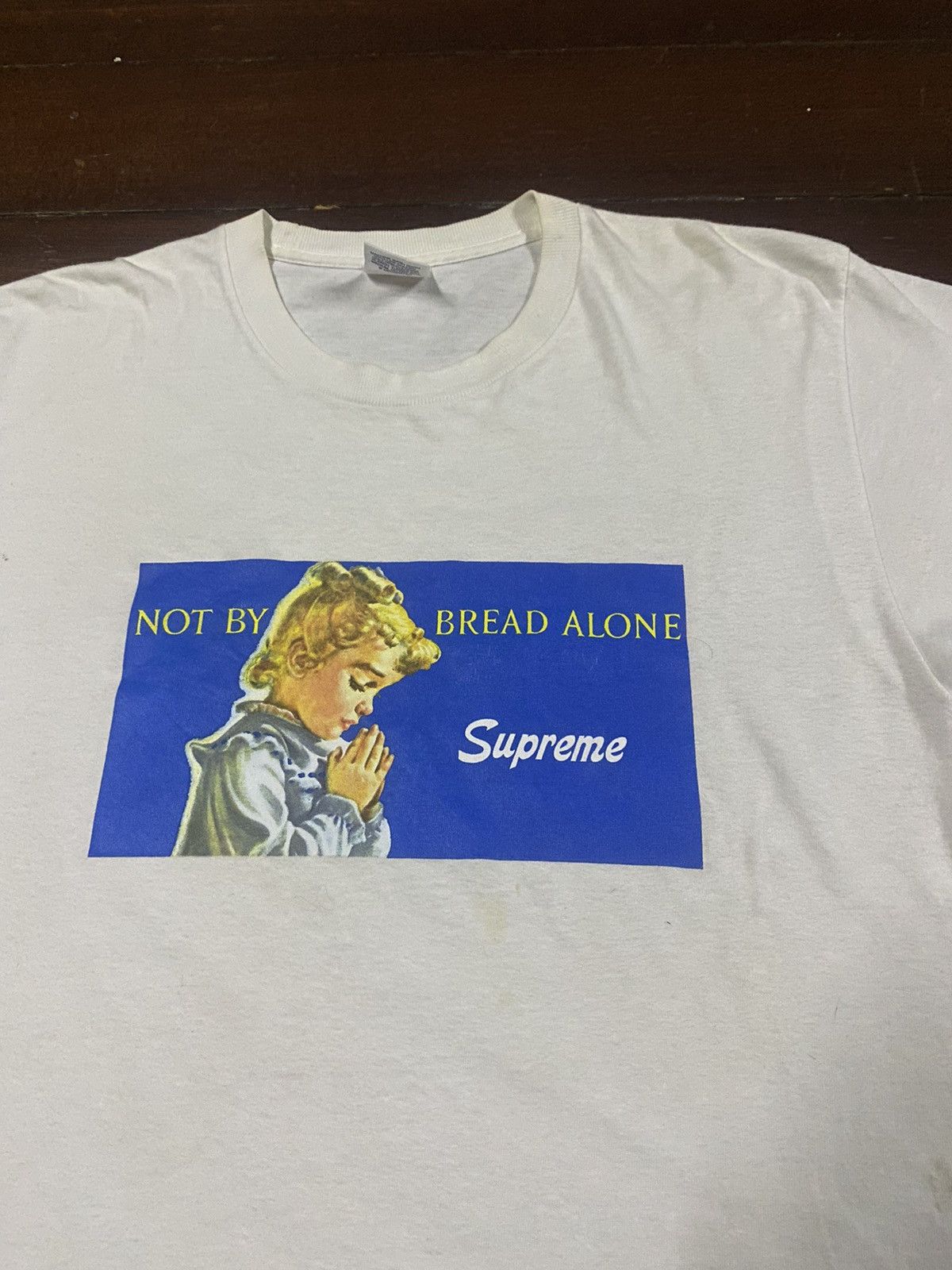 Supreme Supreme Not By Bread Alone Tee Shirt white Size US M / EU 48-50 / 2 - 1 Thumbnail