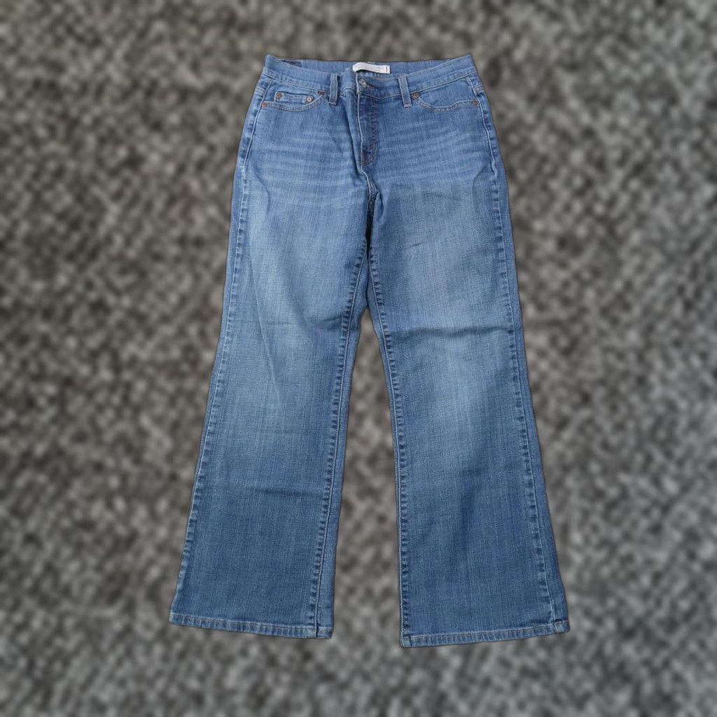 Levi's Levi's 512 Perfectly Slimming Bootcut Jeans Women's 12s Blue Denim Stretch Size 34" / US 12 / IT 48 - 1 Thumbnail