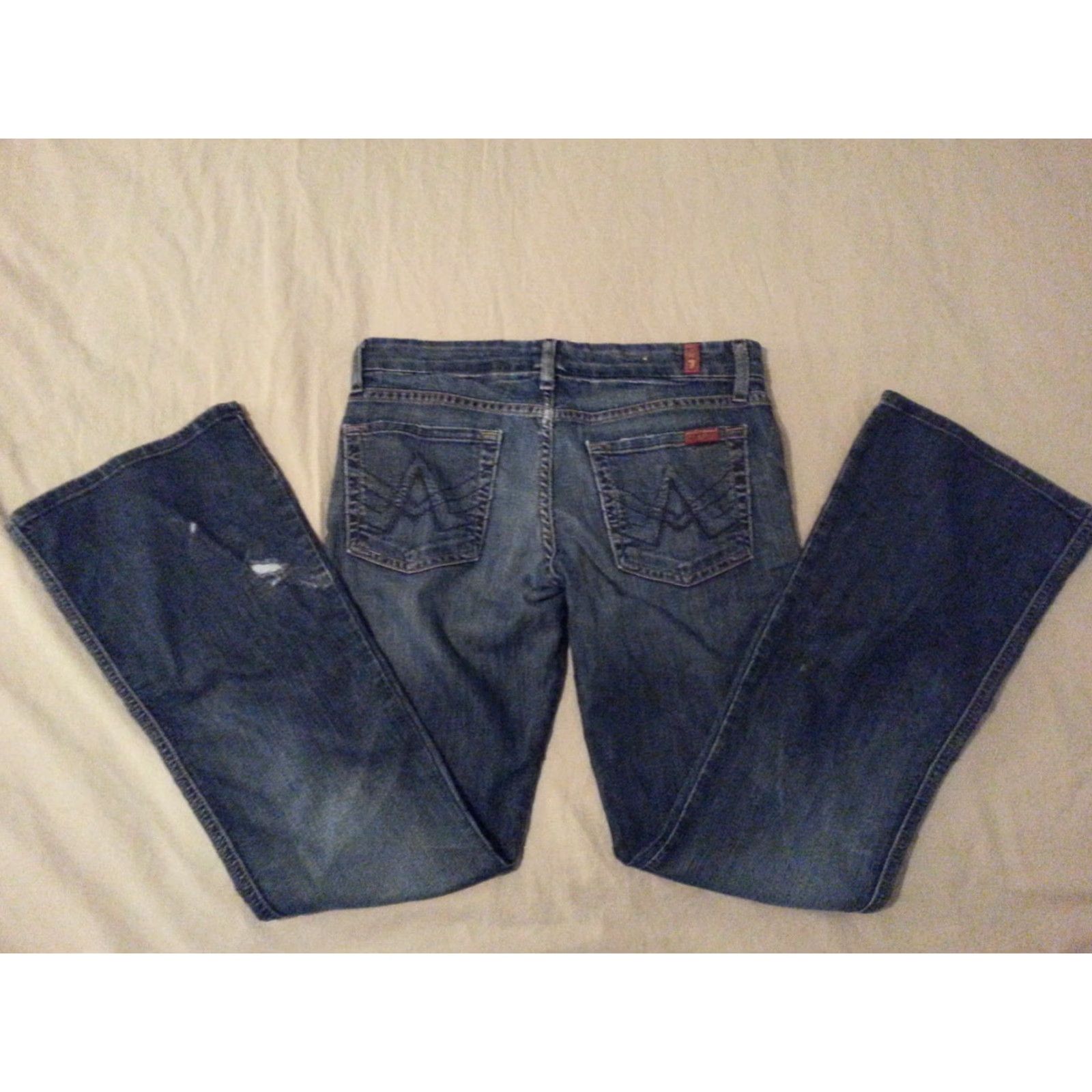 7 For All Mankind Womens 7 For All Mankind Jeans 28 Petite Lexie A Pocket Denim 30x30 Blue Pants Jeans Size 28" / US 6 / IT 42 - 2 Thumbnail