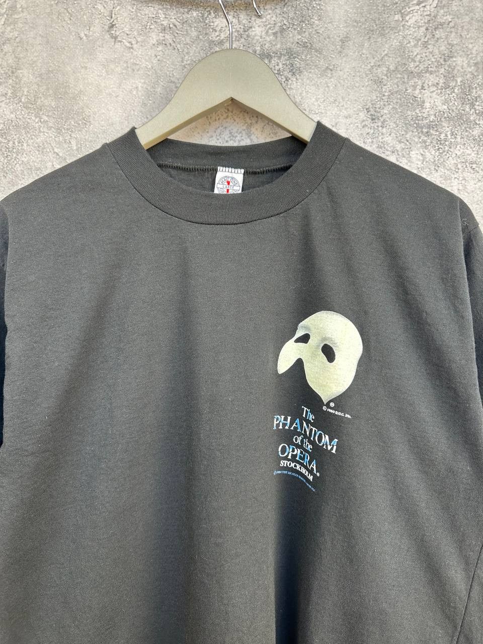 Vintage The Phantom of the OPERA 1989 Stockholm T-Shirt Black SS Tee Size US L / EU 52-54 / 3 - 4 Thumbnail