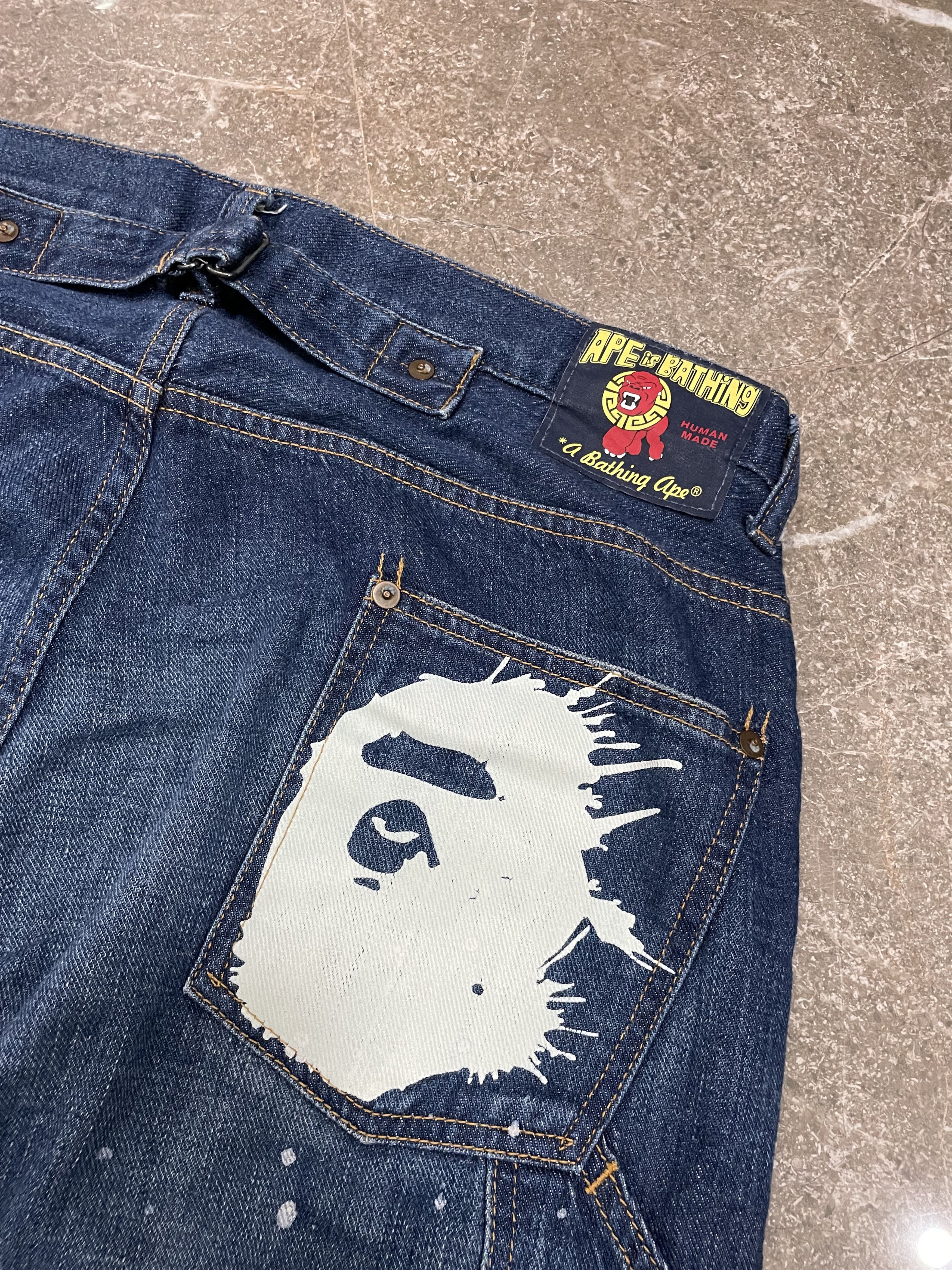 Bape Bape Paint Splat Carpenter Jeans Size US 35 - 4 Thumbnail