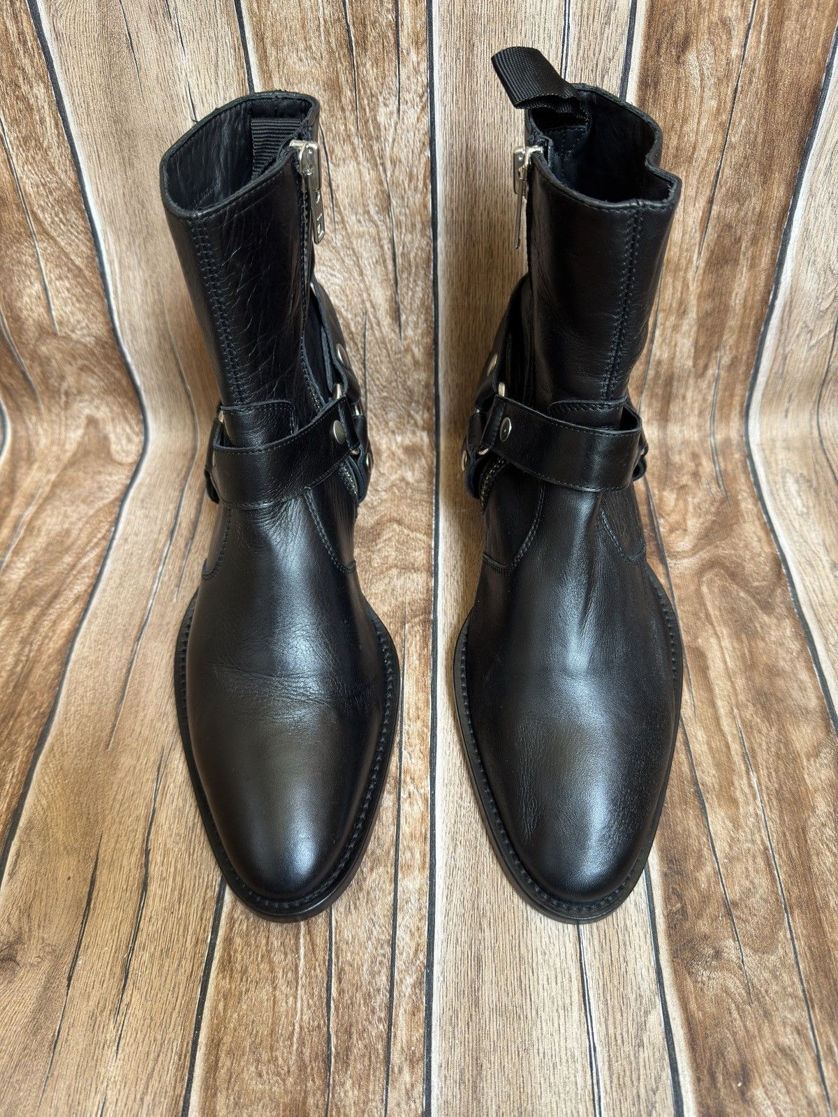 Calibre × Designer italian leather harness boots Size US 6.5 / EU 39-40 - 3 Thumbnail