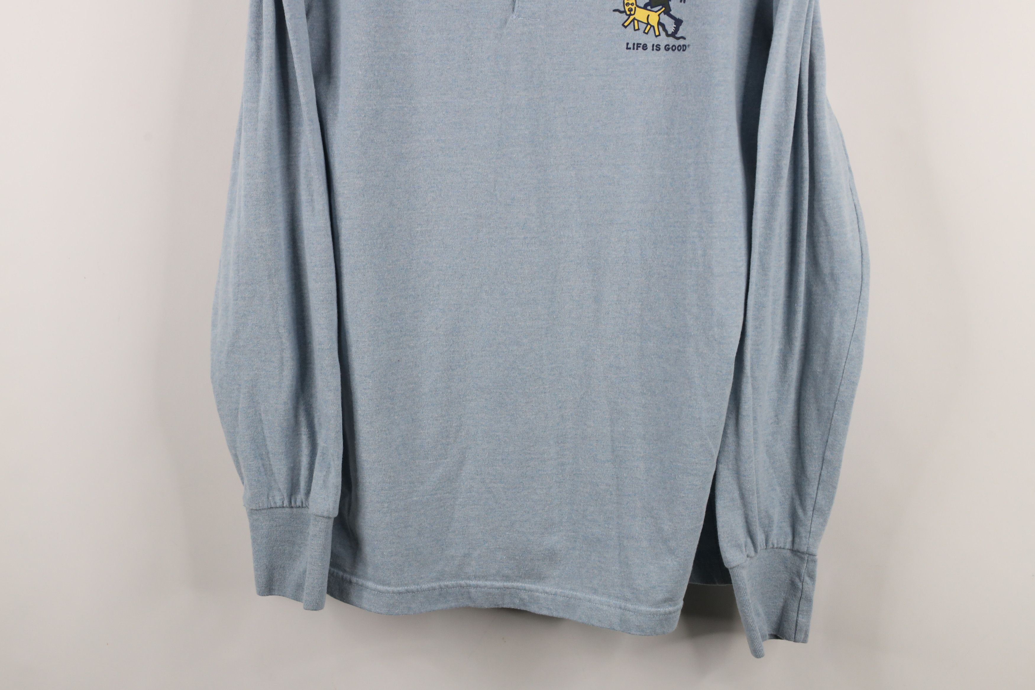 Life is Good × Vintage Life Is Good Happy Trails Dog Long Sleeve Henley T-Shirt Size US L / EU 52-54 / 3 - 3 Thumbnail