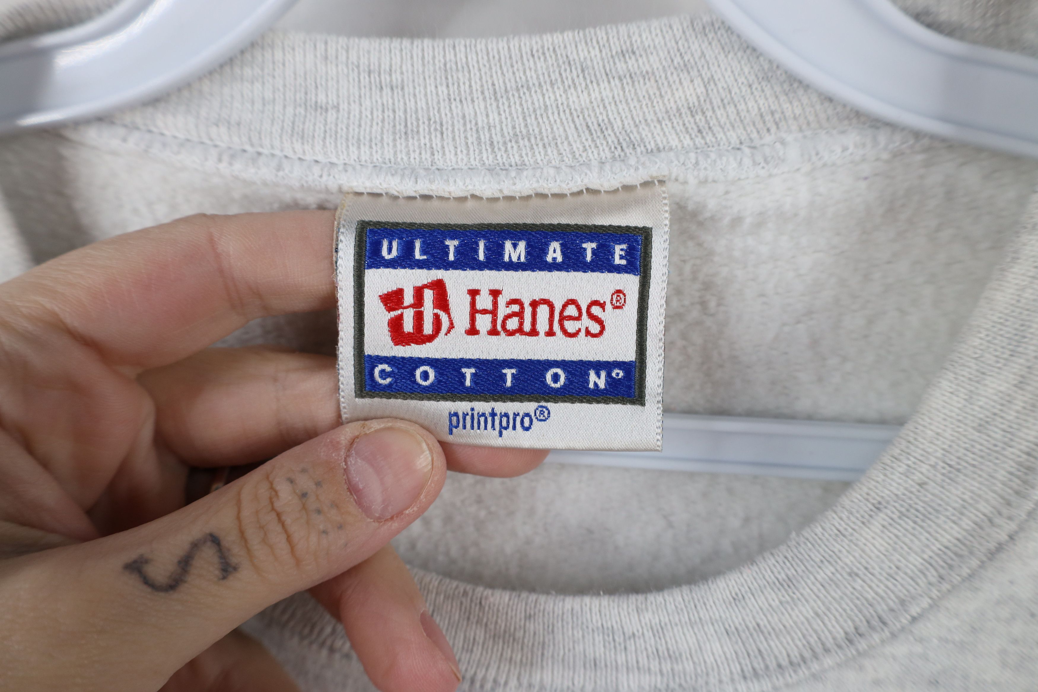 Vintage Vintage 90s Streetwear Arm & Hammer Crewneck Sweatshirt Gray Size US XL / EU 56 / 4 - 6 Thumbnail