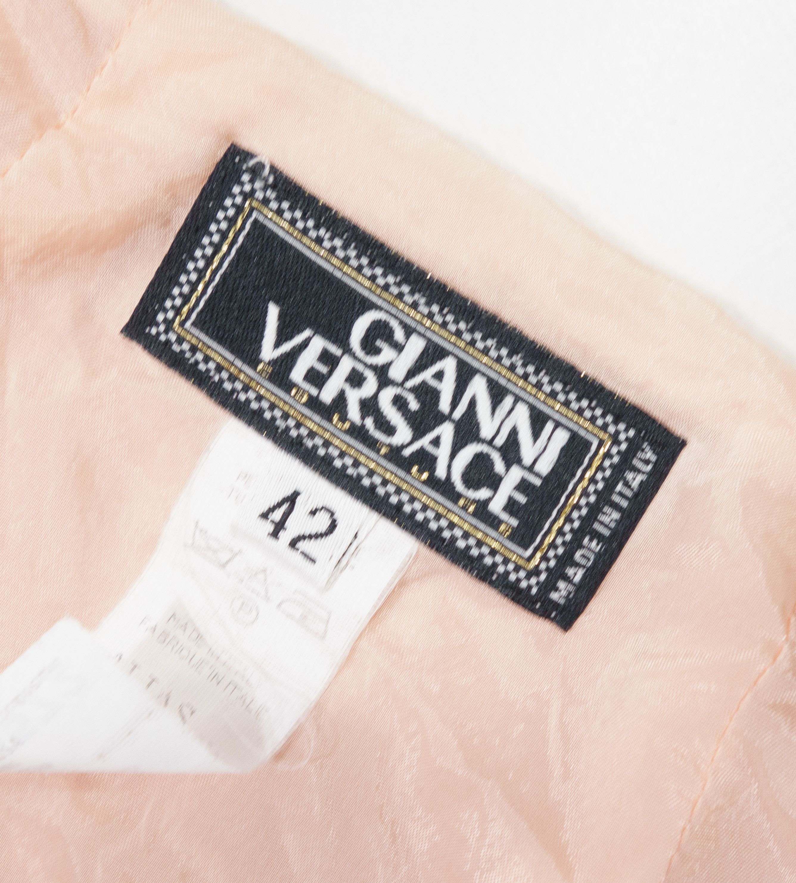 Versace 90s Gianni Versace Wool Blend Pencil Skirt Front Slits Size 28" / US 6 / IT 42 - 7 Thumbnail