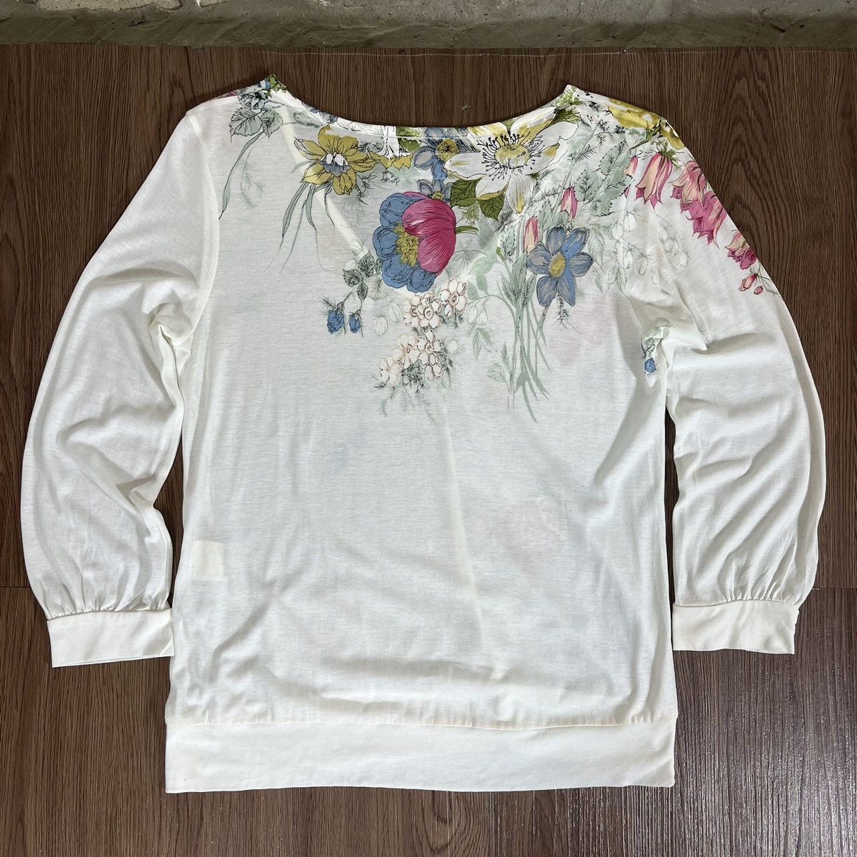 Tsumori Chisato Tsumori Chisato Floral Print Long Sleeve Top Size S / US 4 / IT 40 - 2 Thumbnail