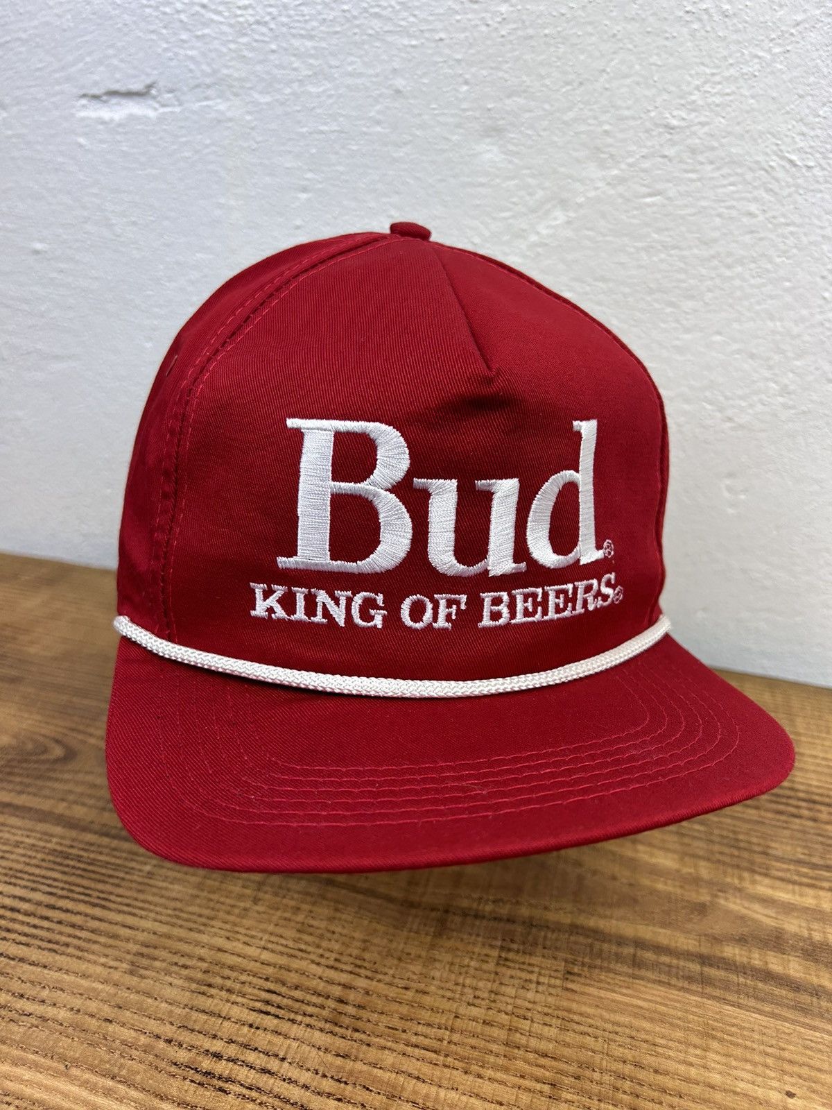 Budweiser 90s Vintage Budweiser King Of Beers Retro Cap Hat In Red Size ONE SIZE - 2 Thumbnail