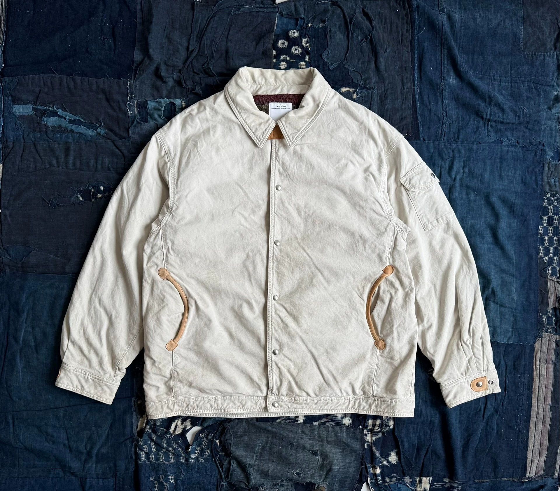 Visvim VISVIM 23AW Willis Blouson Patchwork Leather Jacket IVORY 4 Size US XL / EU 56 / 4 - 1 Thumbnail