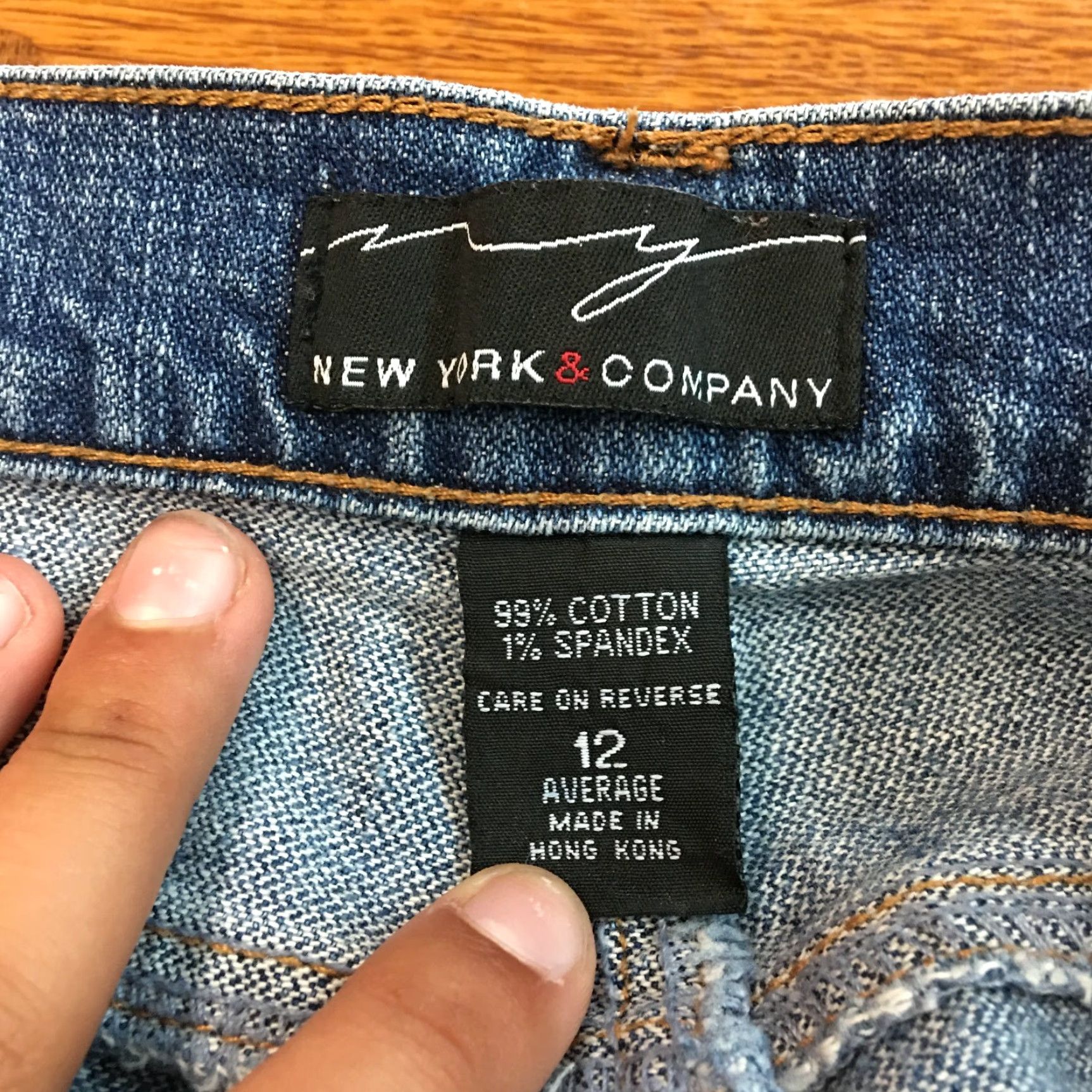 Vintage VINTAGE New York & Company Women's Jeans Pants Size 12 34x32 Mid Rise Straight Fit Blue Denim Size 34" / US 12 / IT 48 - 6 Thumbnail