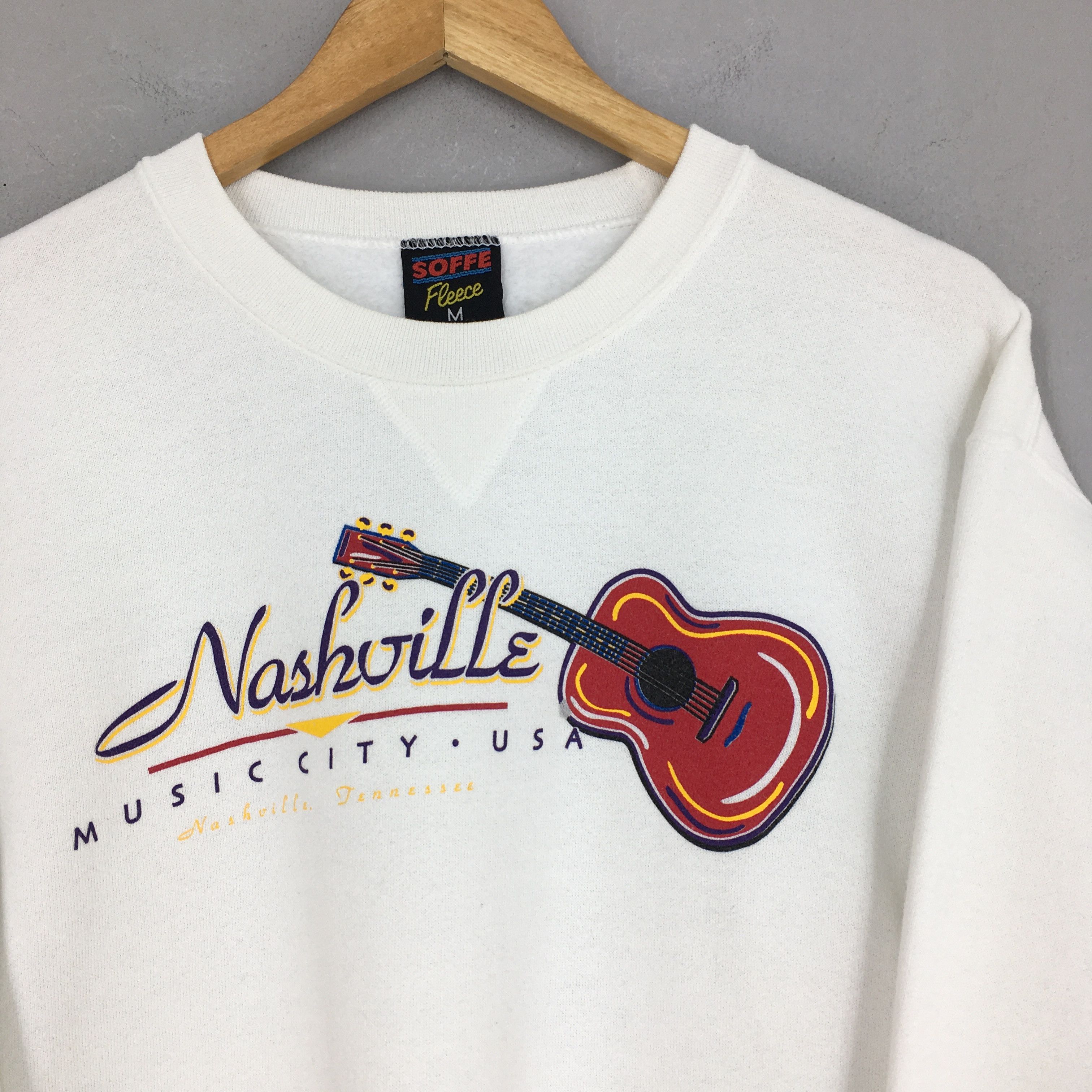 Vintage Vintage 90s Nashville Music City Usa Sweatshirt Medium Size US M / EU 48-50 / 2 - 2 Thumbnail