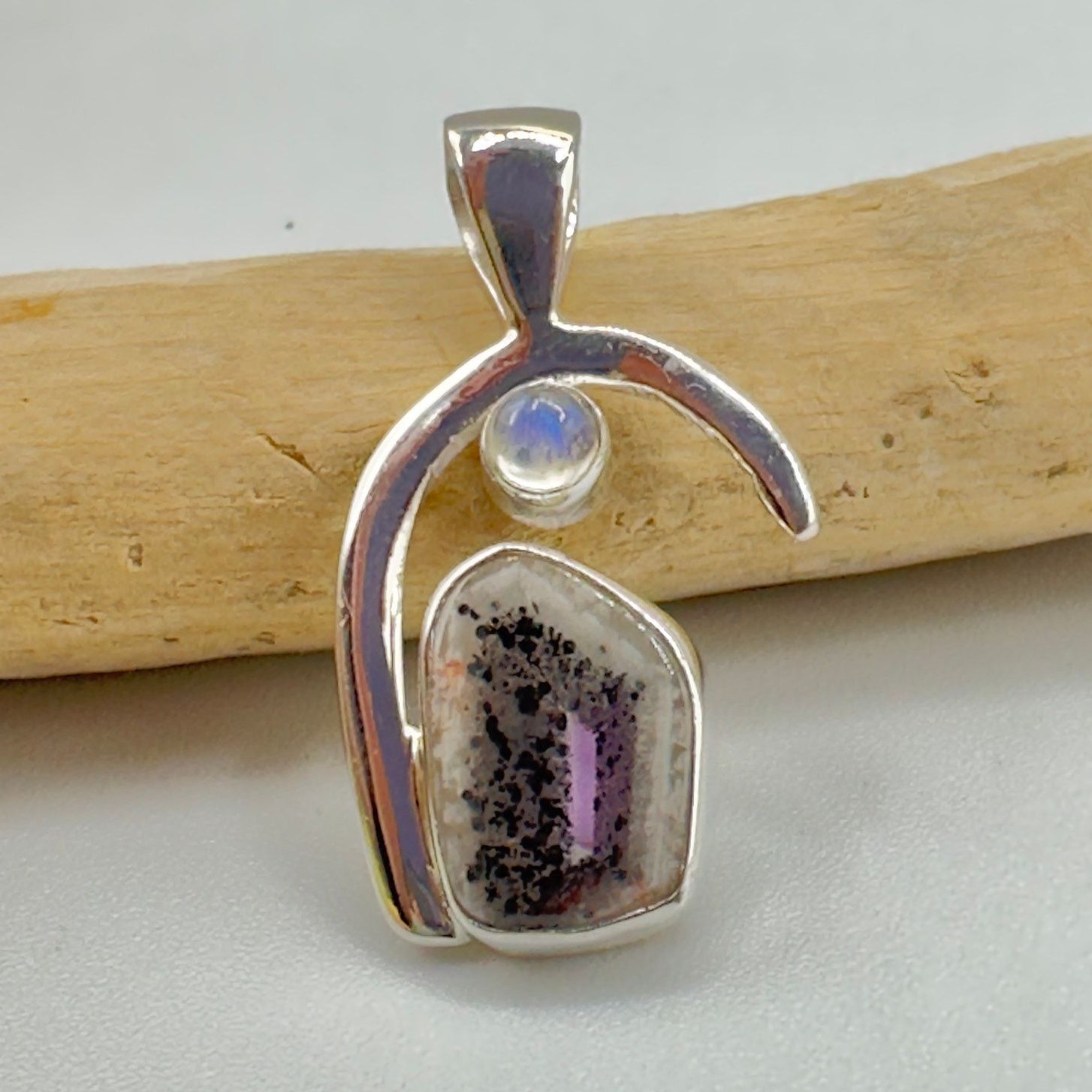 The Unbranded Brand Super Amethyst & Moonstone Sterling Silver Pendant Size ONE SIZE - 1 Thumbnail