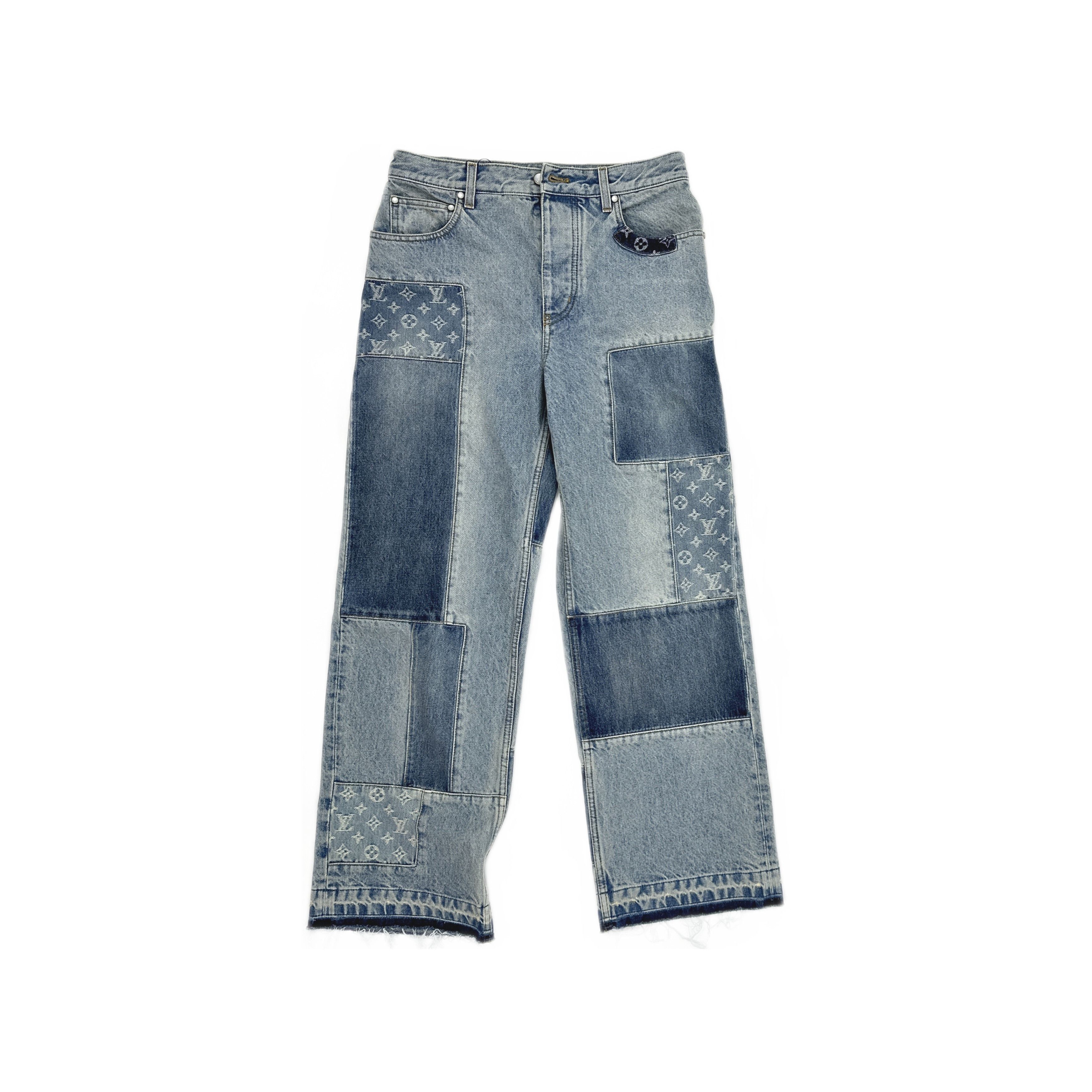 Louis Vuitton Louis Vuitton Monogram Patchwork Denim Jeans Size 28 Size US 28 / EU 44 - 1 Thumbnail