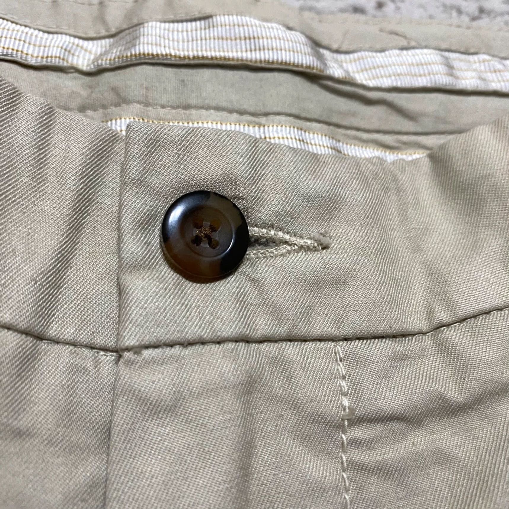 Vintage Penguin Pants Khaki Chino 34 Regular Straight Leg Beig e New with Tags Mens NWT - Flat Front Cotton Casual Pants Size US 34 / EU 50 - 7 Thumbnail