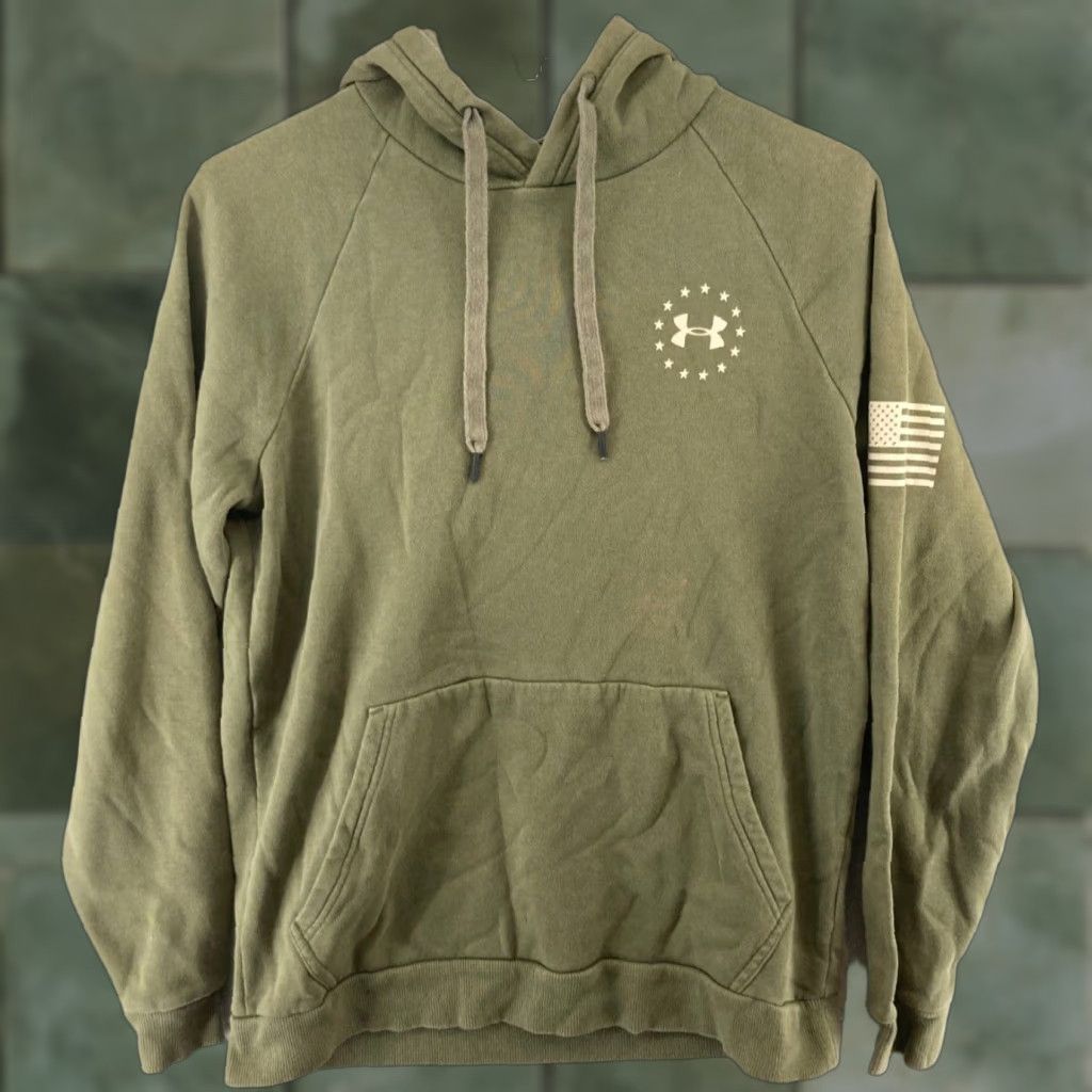 Under Armour Under Armour Hoodie Mens Medium Green Loose Cold Gear Pocket Size US M / EU 48-50 / 2 - 1 Thumbnail