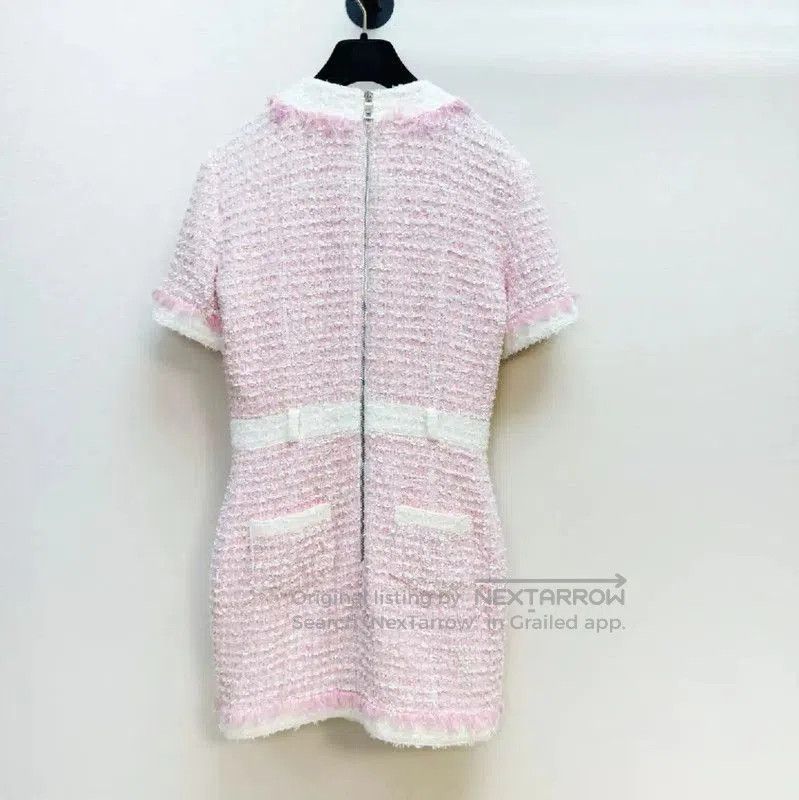 Balmain Balmain Pink Wool Blend Dress for Women . Size S / US 4 / IT 40 - 2 Thumbnail